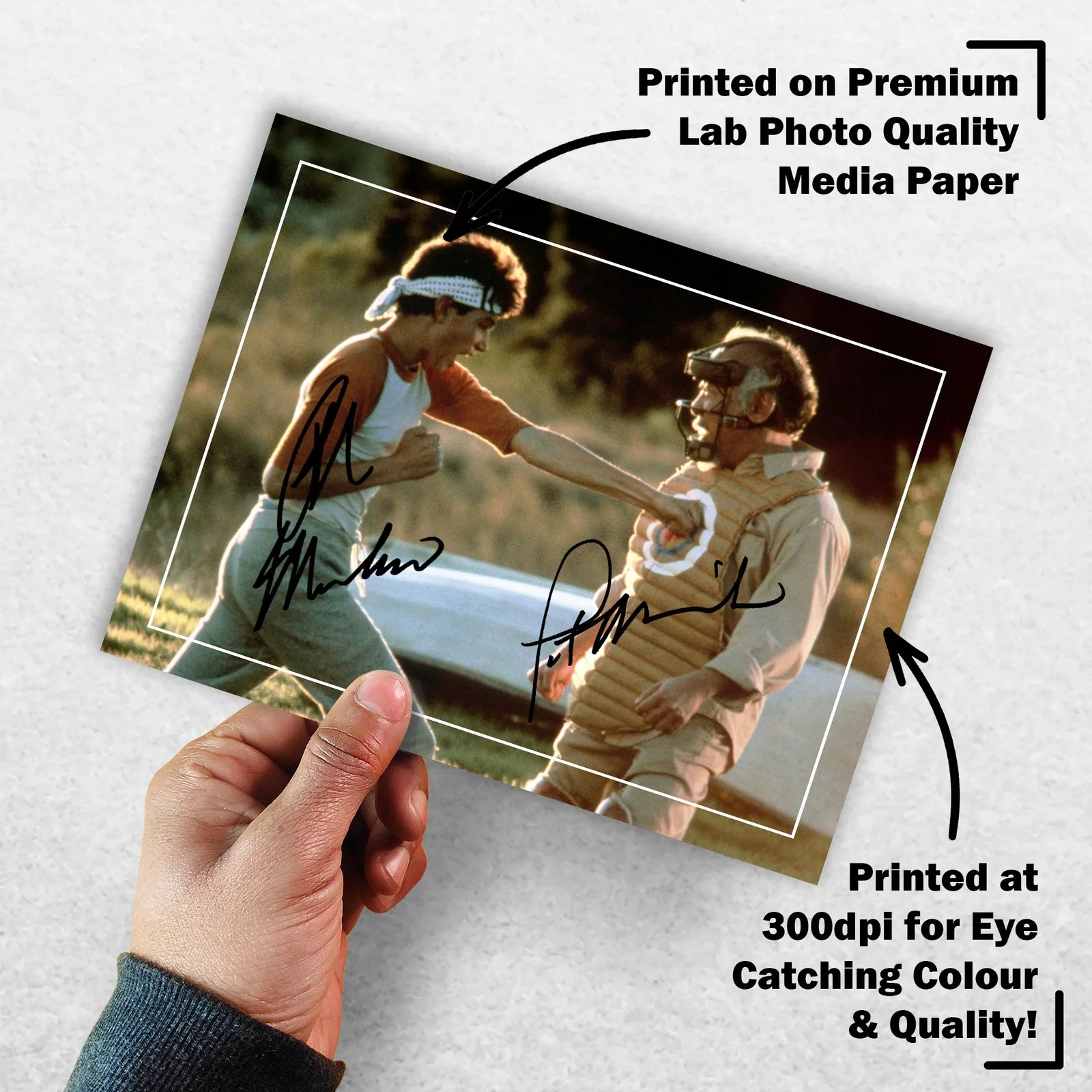 Ralph Macchio Pat Morita Signed Memorabilia 8x6 Pre Printed Autograph Photo, изображение 3