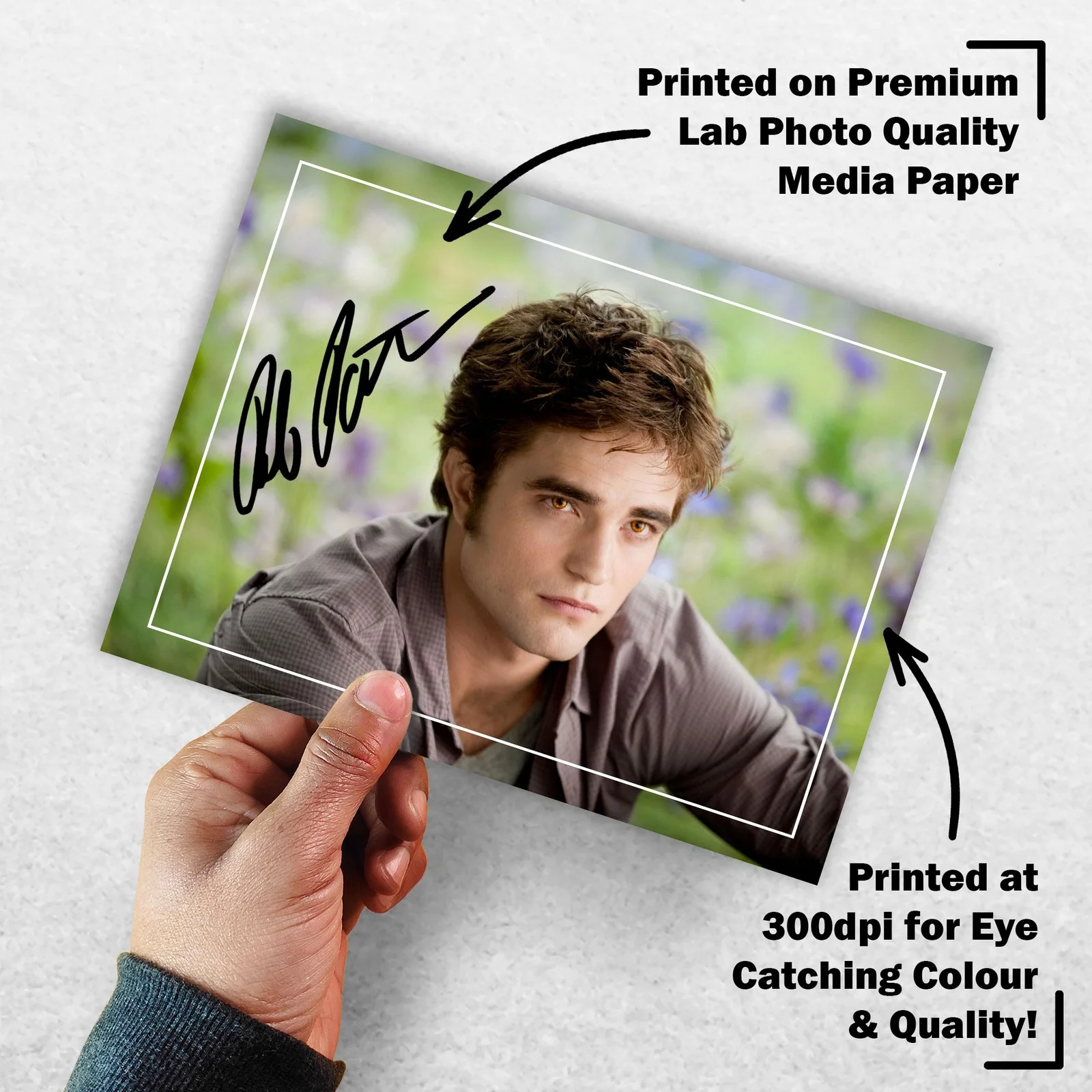 Robert Pattinson Signed Memorabilia 8x6 Pre Printed Autograph Photo Memorabilia, изображение 3