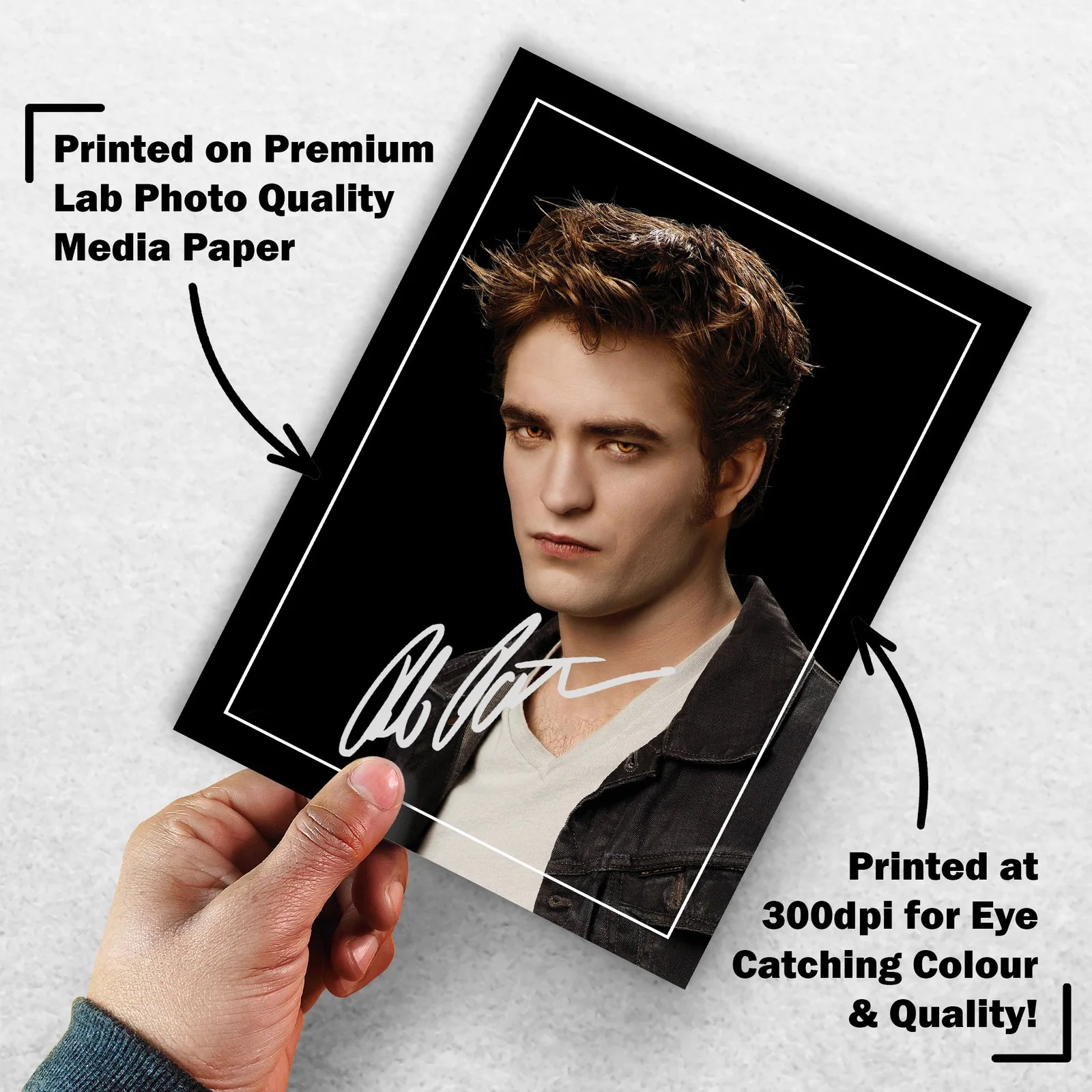 Robert Pattinson Signed Memorabilia 8x6 Pre Printed Autograph Photo Memorabilia, изображение 3