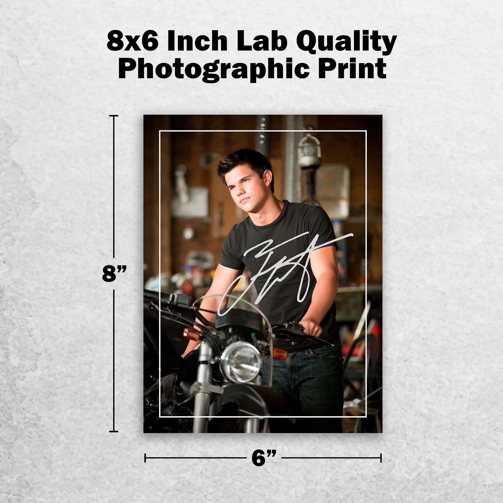 Taylor Lautner 8x6 Photo Signed Memorabilia 8x6 Pre Printed Autograph Photo, image 2