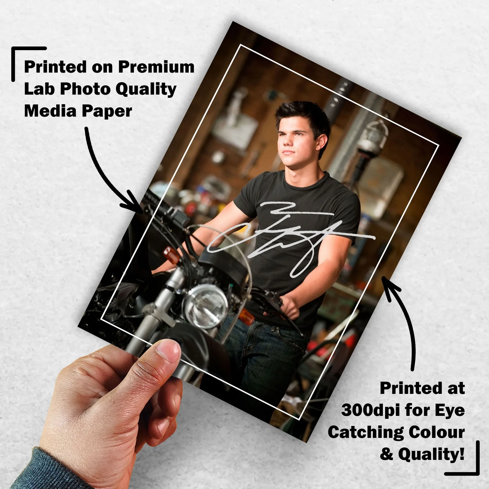 Taylor Lautner 8x6 Photo Signed Memorabilia 8x6 Pre Printed Autograph Photo, image 3