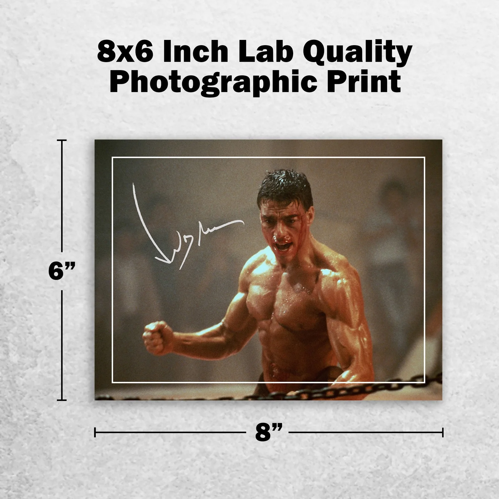Jean Claude Van Damme Signed Memorabilia 8x6 Pre Printed Autograph Photo, изображение 2