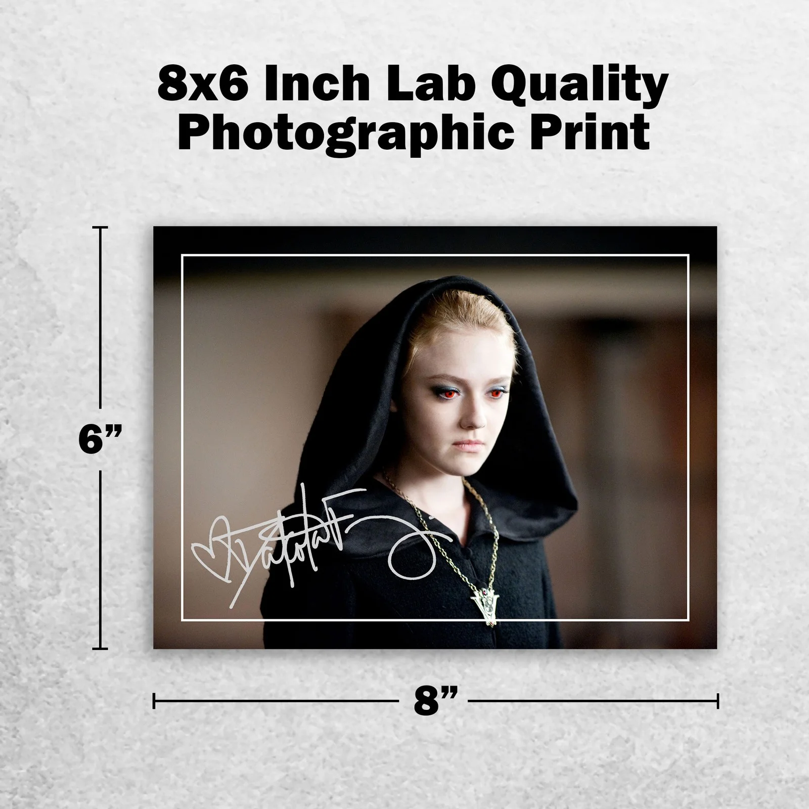 Dakota Fanning 8x6 Photo Signed Memorabilia 8x6 Pre Printed Autograph Photo, изображение 2