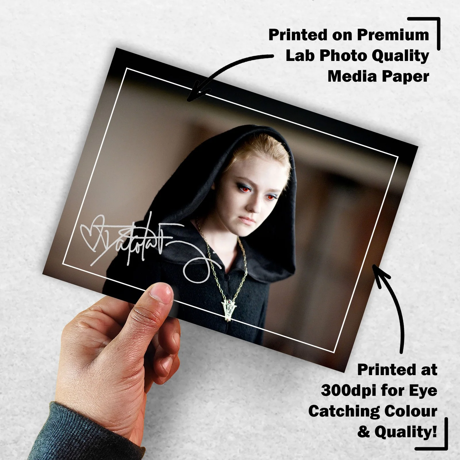 Dakota Fanning 8x6 Photo Signed Memorabilia 8x6 Pre Printed Autograph Photo, изображение 3