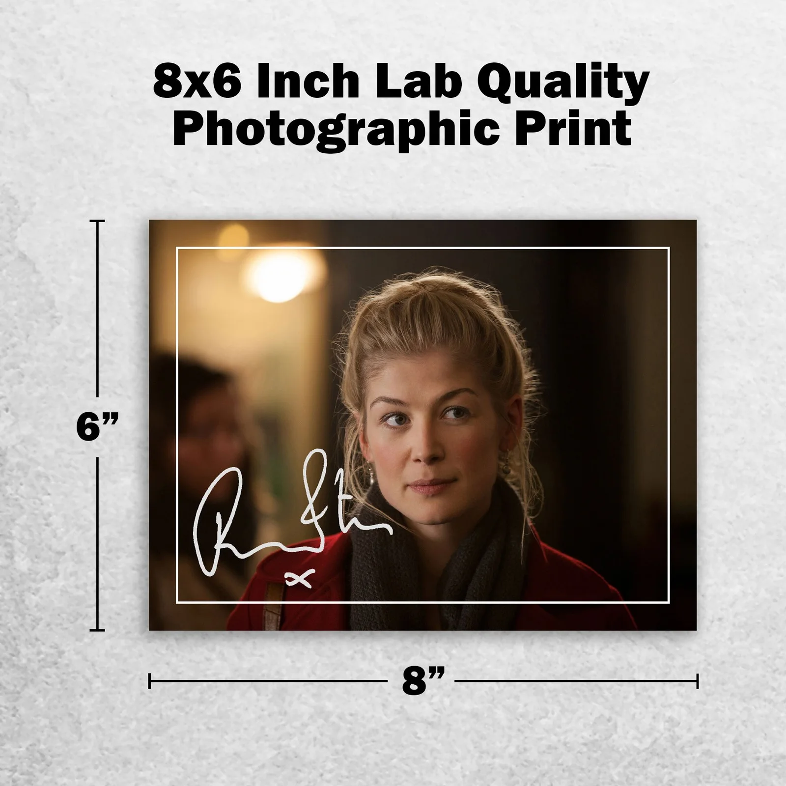 Rosamund Pike 8x6 Photo Signed Memorabilia 8x6 Pre Printed Autograph Photo, изображение 2