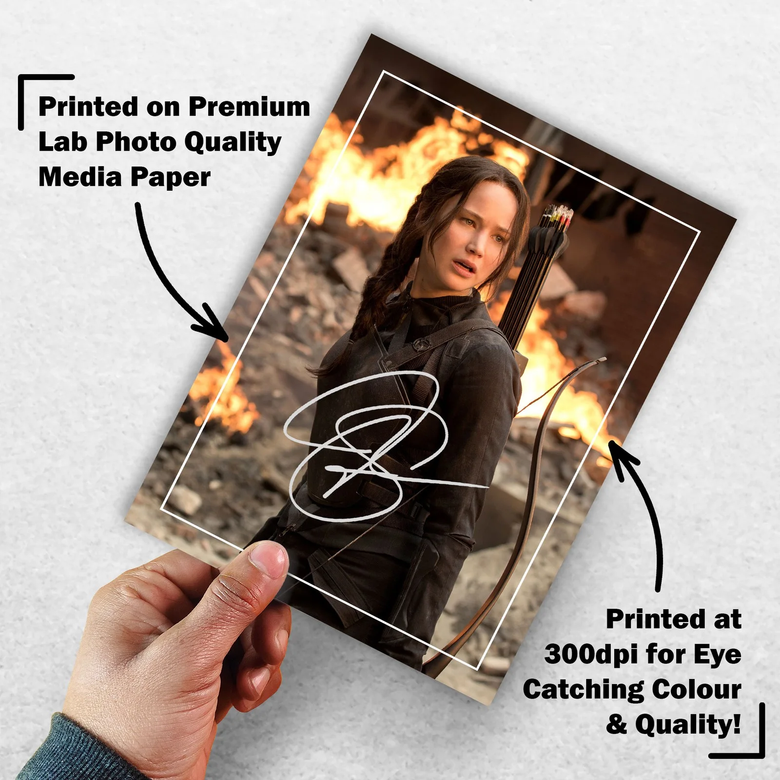 Jennifer Lawrence 8x6 Photo Signed Memorabilia 8x6 Pre Printed Autograph Photo, изображение 3