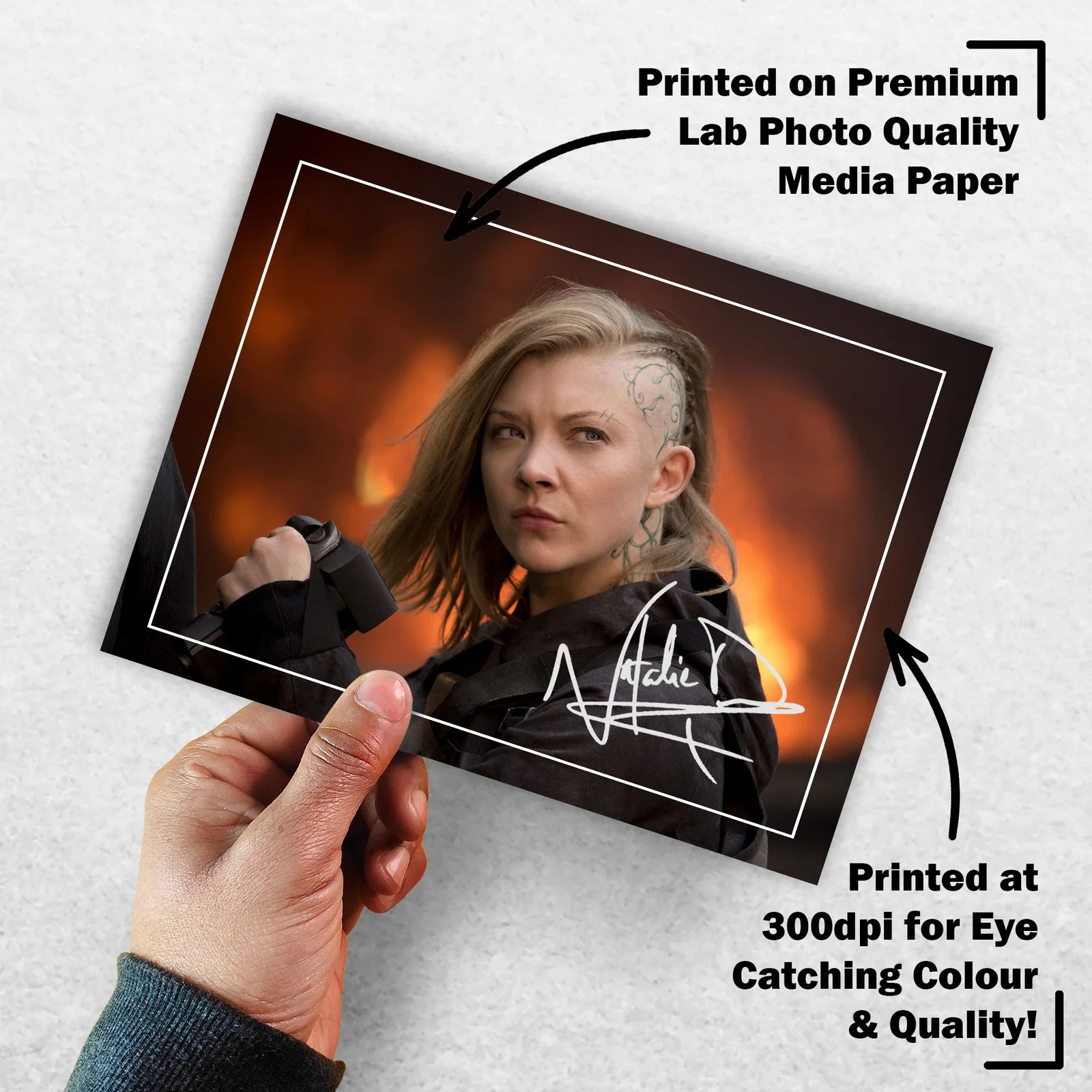 Natalie Dormer 8x6 Photo Signed Memorabilia 8x6 Pre Printed Autograph Photo, изображение 3