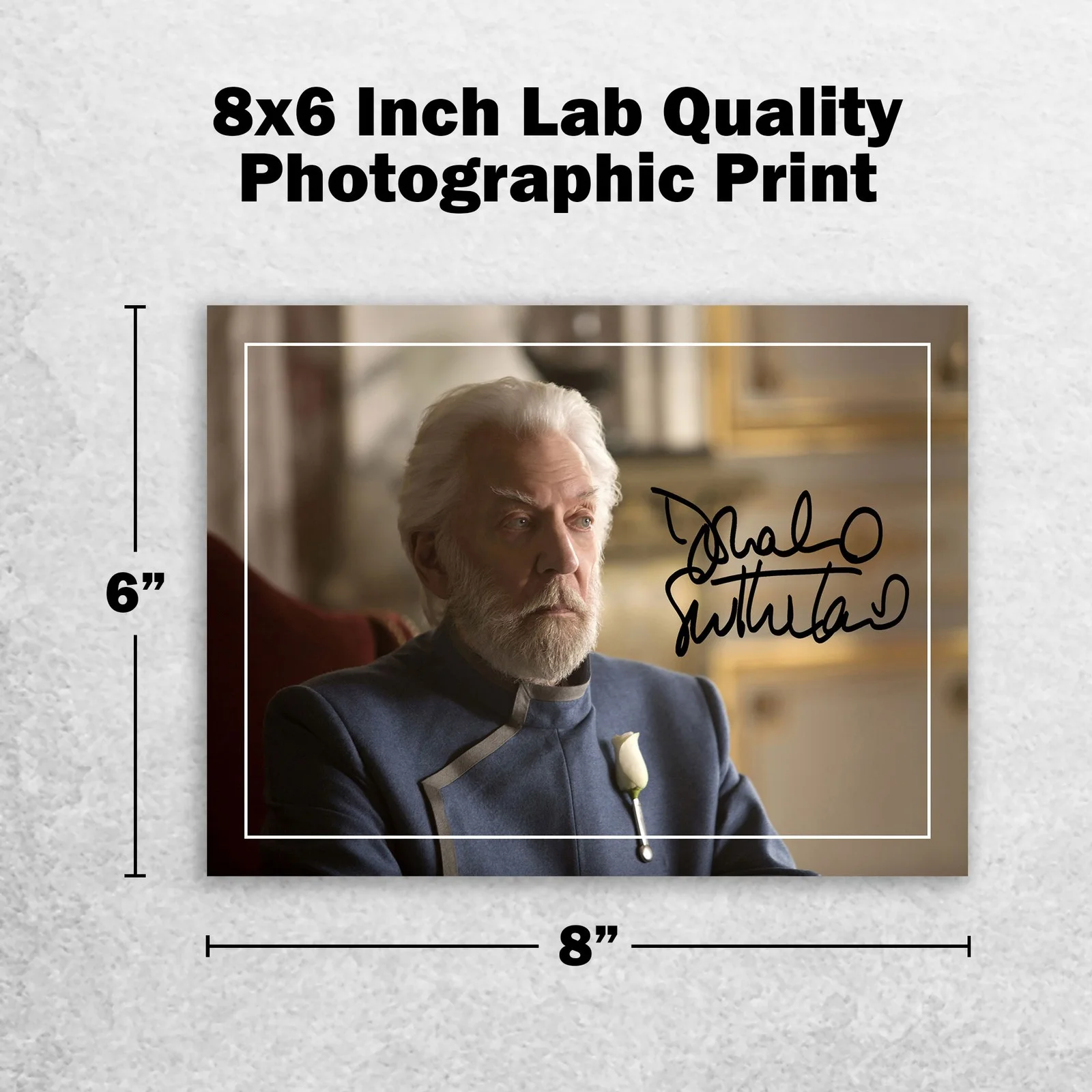 Donald Sutherland 8x6 Photo Signed Memorabilia 8x6 Pre Printed Autograph Photo, image 2