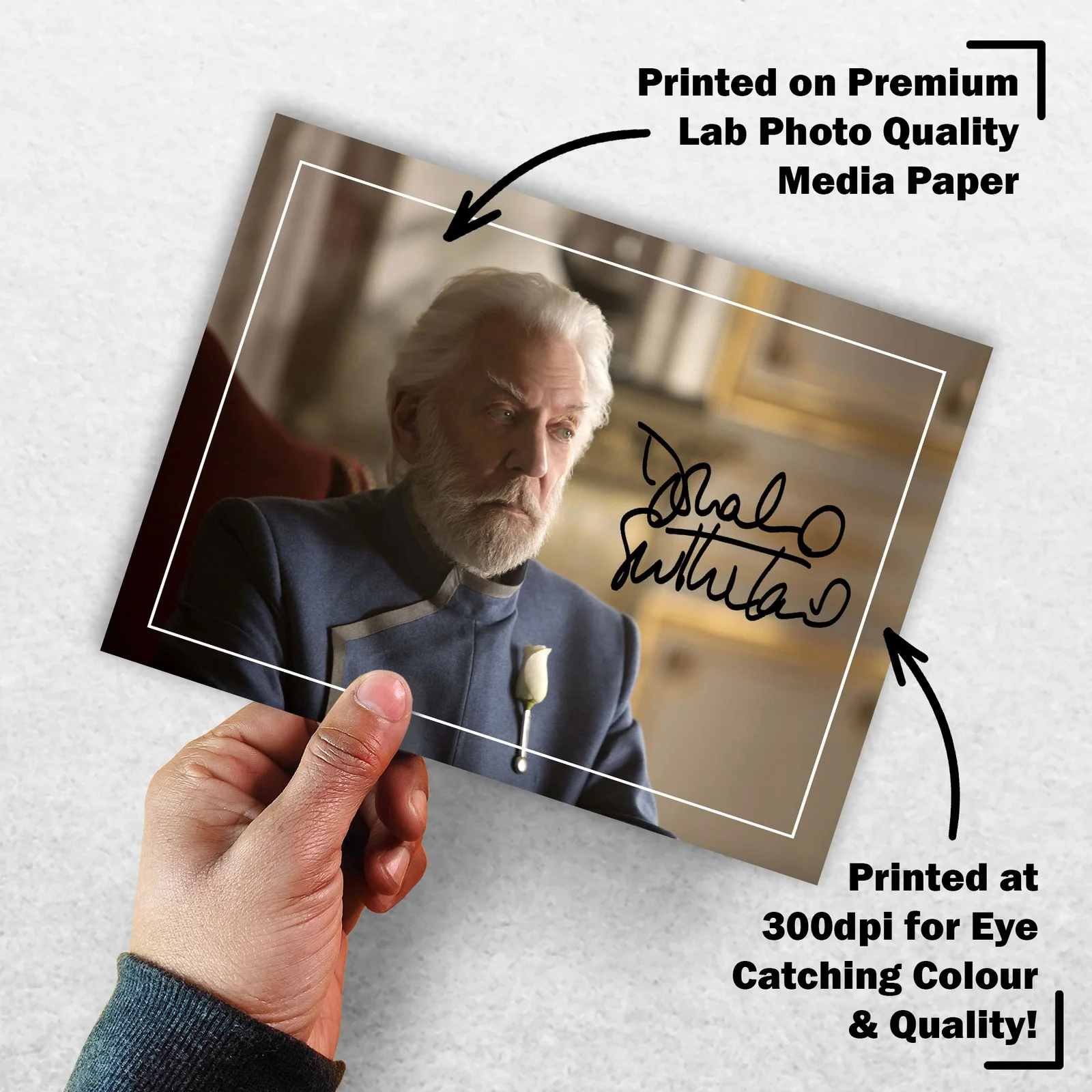 Donald Sutherland 8x6 Photo Signed Memorabilia 8x6 Pre Printed Autograph Photo, image 3