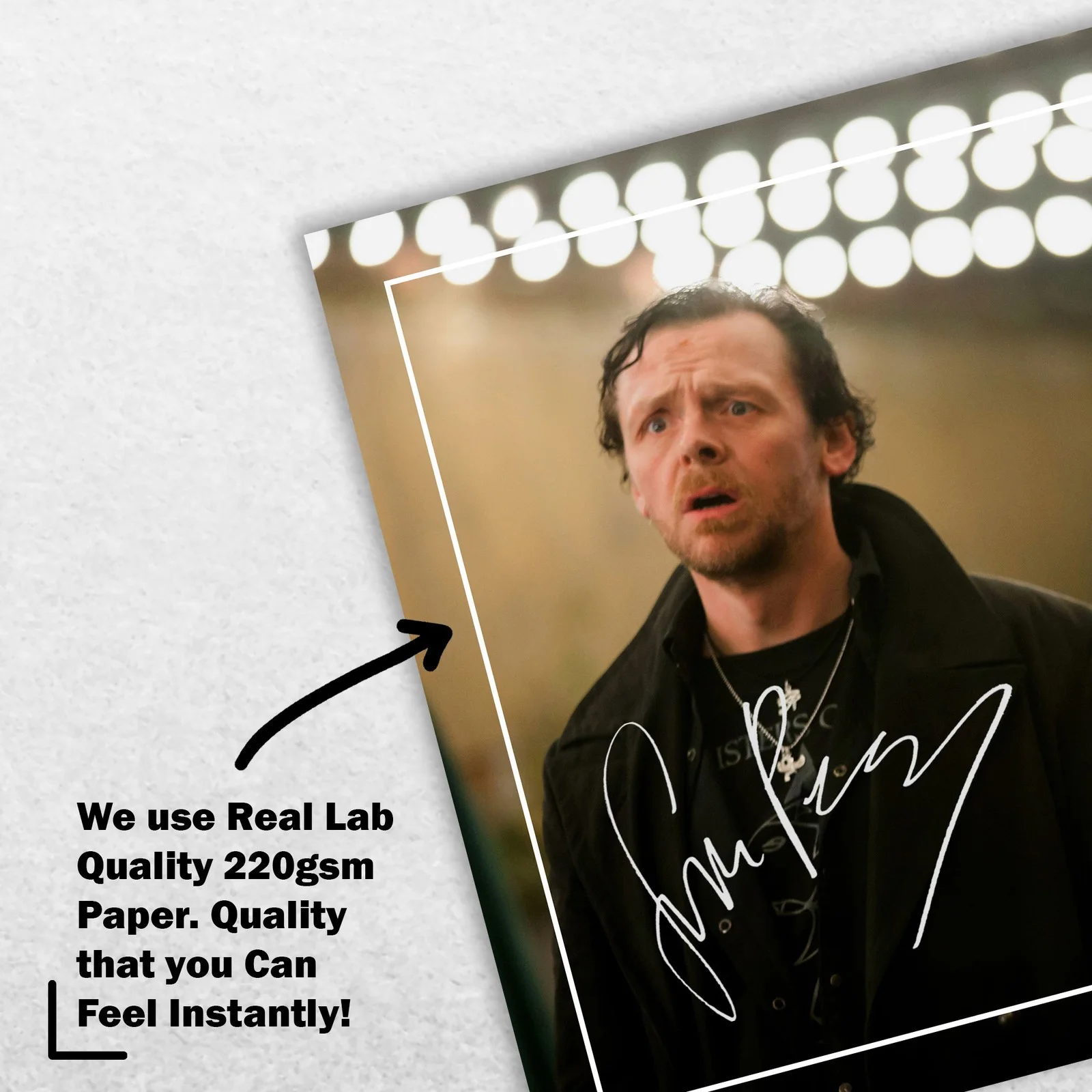 Simon Pegg Rosamund Pike Signed Memorabilia 8x6 Pre Printed Autograph Photo, image 4