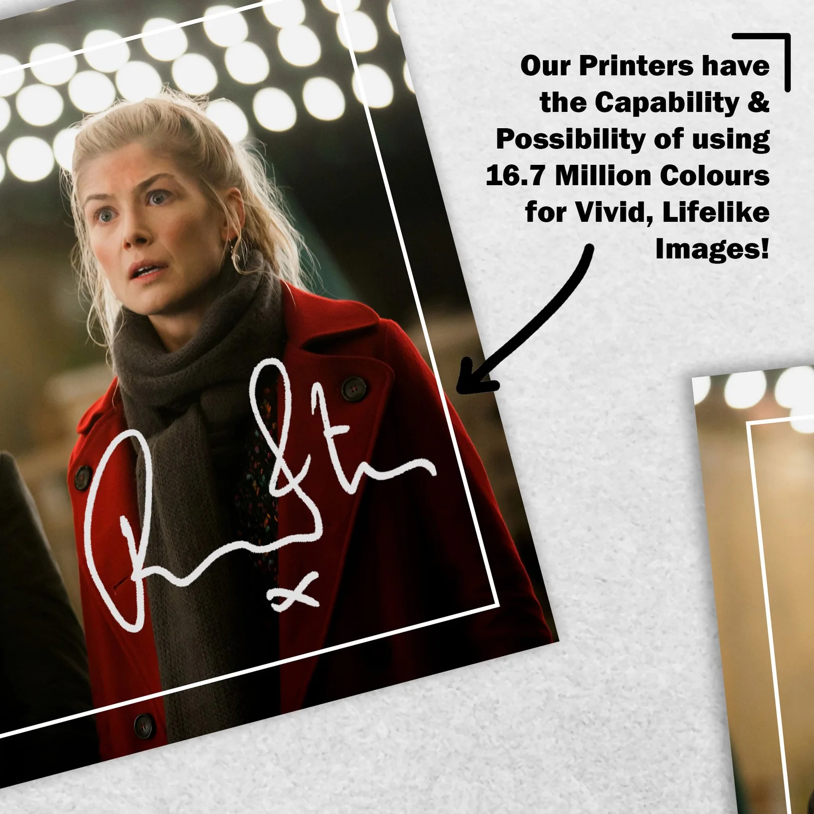 Simon Pegg Rosamund Pike Signed Memorabilia 8x6 Pre Printed Autograph Photo, image 5