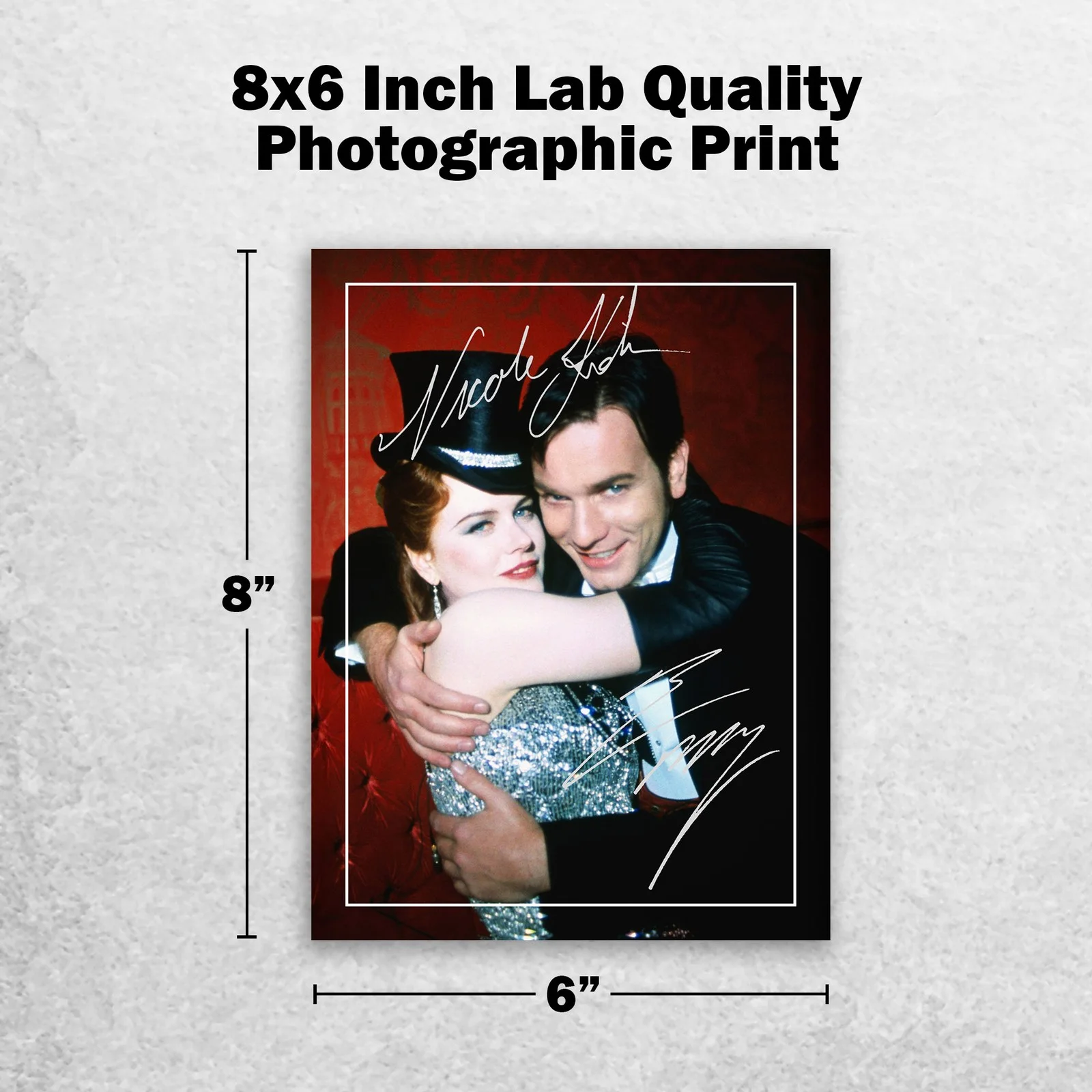 Nicole Kidman Ewan McGregor Signed Memorabilia 8x6 Pre Printed Autograph Photo, изображение 2