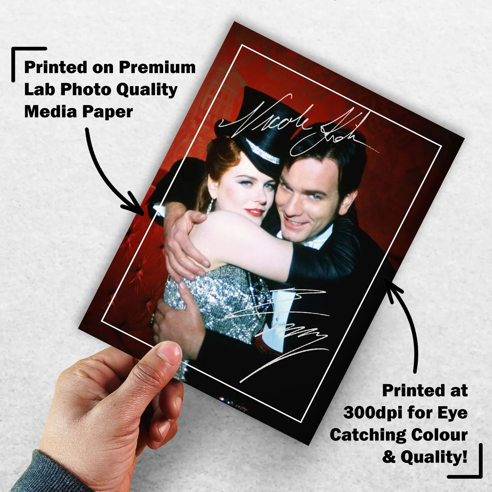Nicole Kidman Ewan McGregor Signed Memorabilia 8x6 Pre Printed Autograph Photo, изображение 3