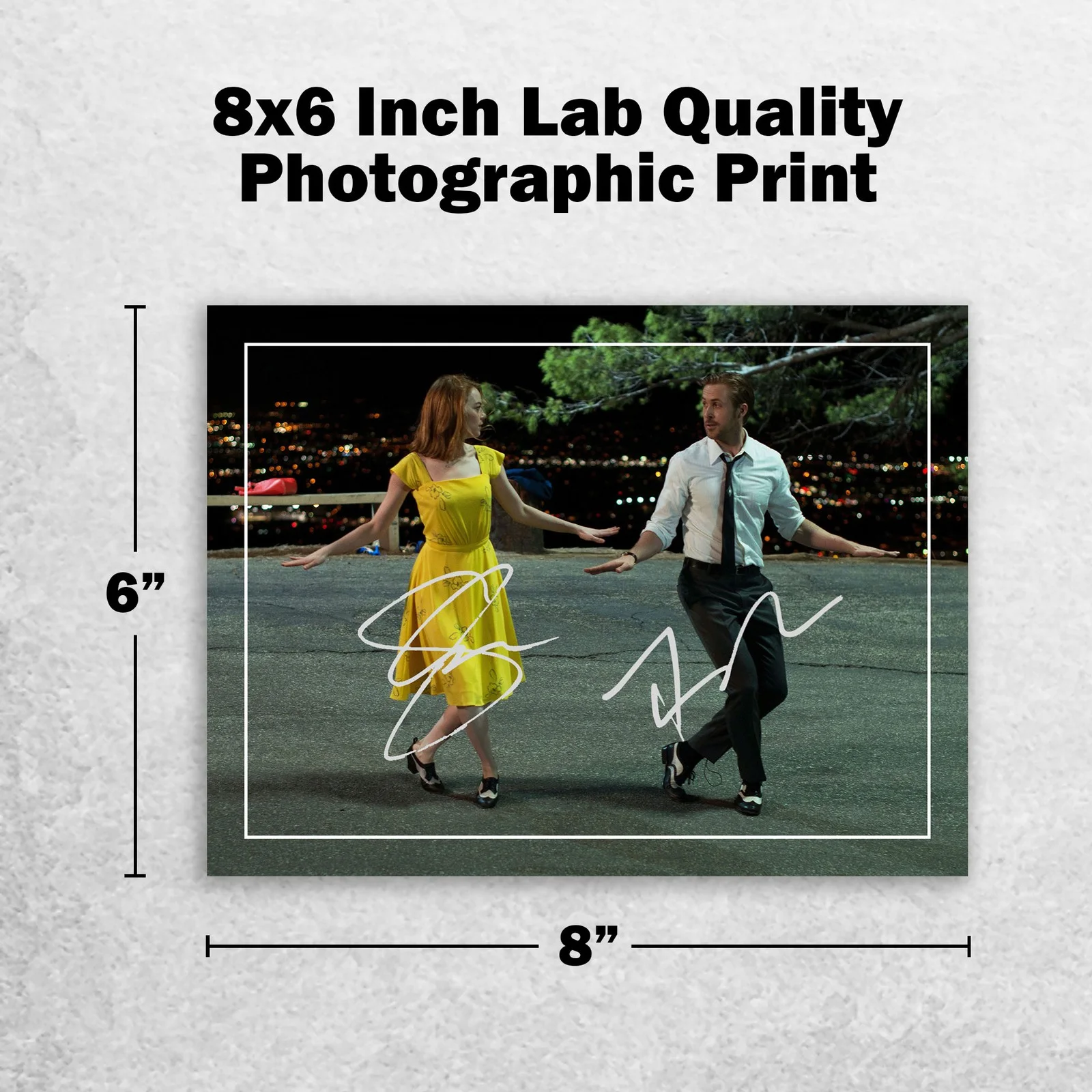 Emma Stone Ryan Gosling Signed Memorabilia 8x6 Pre Printed Autograph Photo, изображение 2
