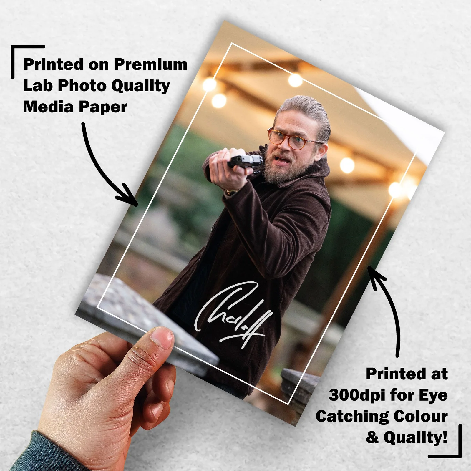 Charlie Hunnam Signed Memorabilia 8x6 Pre Printed Autograph Photo Memorabilia, изображение 3
