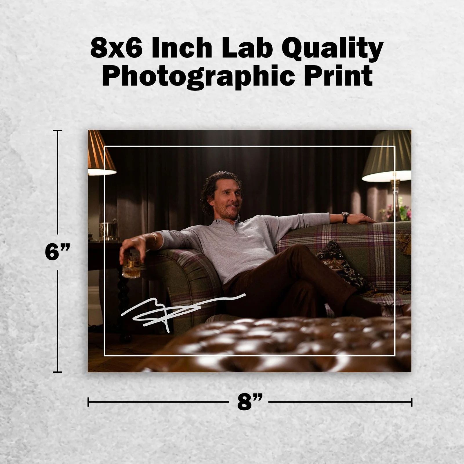 Matthew McConaughey 8x6 Photo Signed Memorabilia 8x6 Pre Printed Autograph Photo, изображение 2