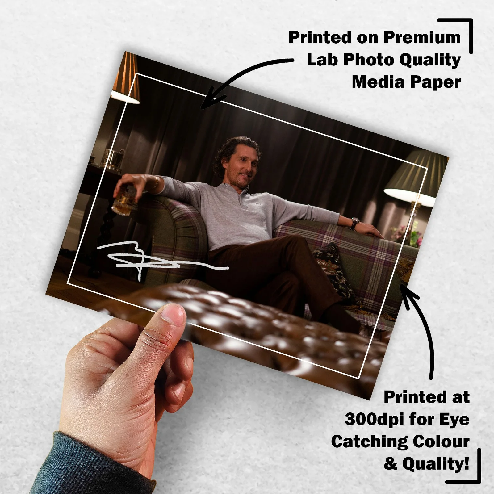 Matthew McConaughey 8x6 Photo Signed Memorabilia 8x6 Pre Printed Autograph Photo, изображение 3