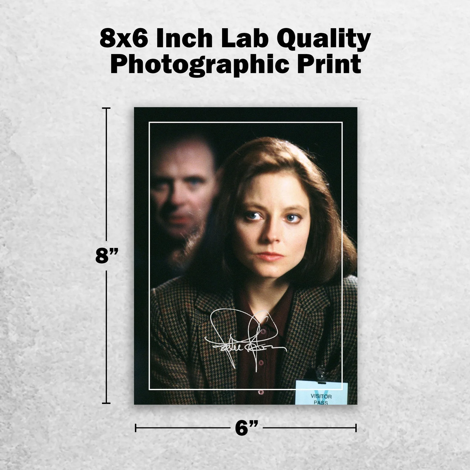 Jodie Foster 8x6 Photo Signed Memorabilia 8x6 Pre Printed Autograph Photo, изображение 2