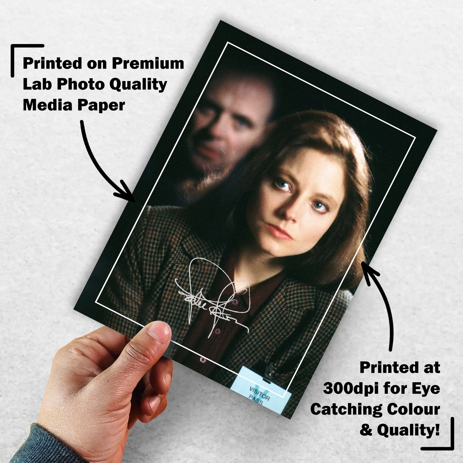 Jodie Foster 8x6 Photo Signed Memorabilia 8x6 Pre Printed Autograph Photo, изображение 3