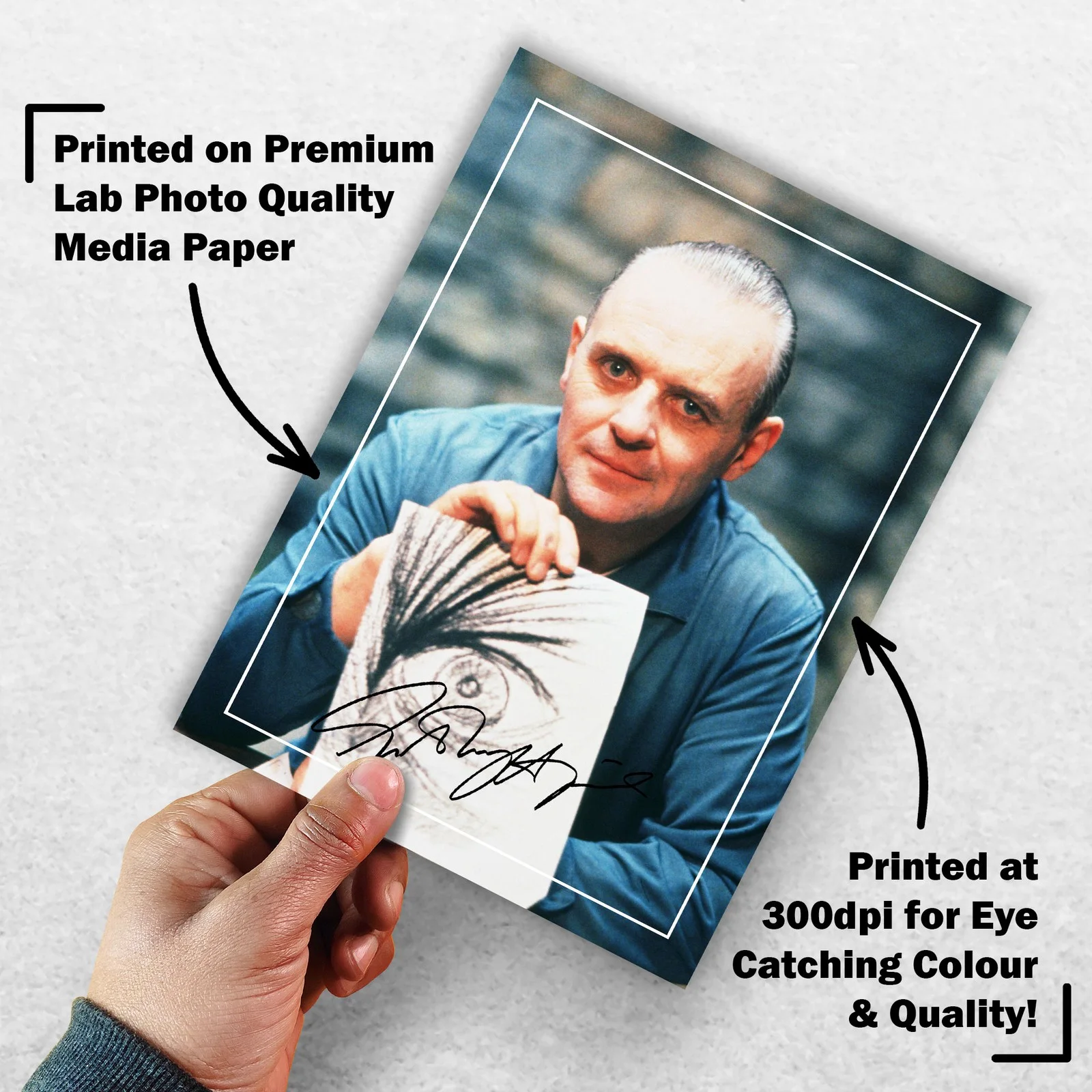 Anthony Hopkins Signed Memorabilia 8x6 Pre Printed Autograph Photo Memorabilia, изображение 3