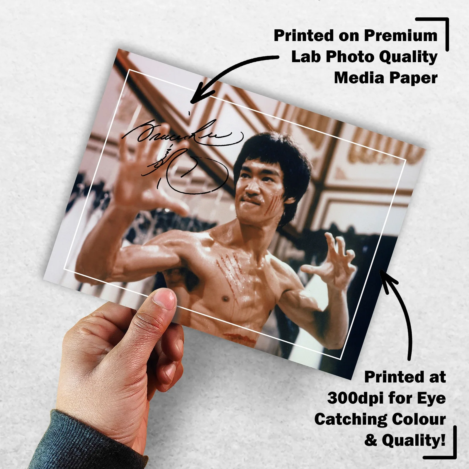 Bruce Lee Signed Memorabilia 8x6 Pre Printed Autograph Photo Memorabilia, изображение 3