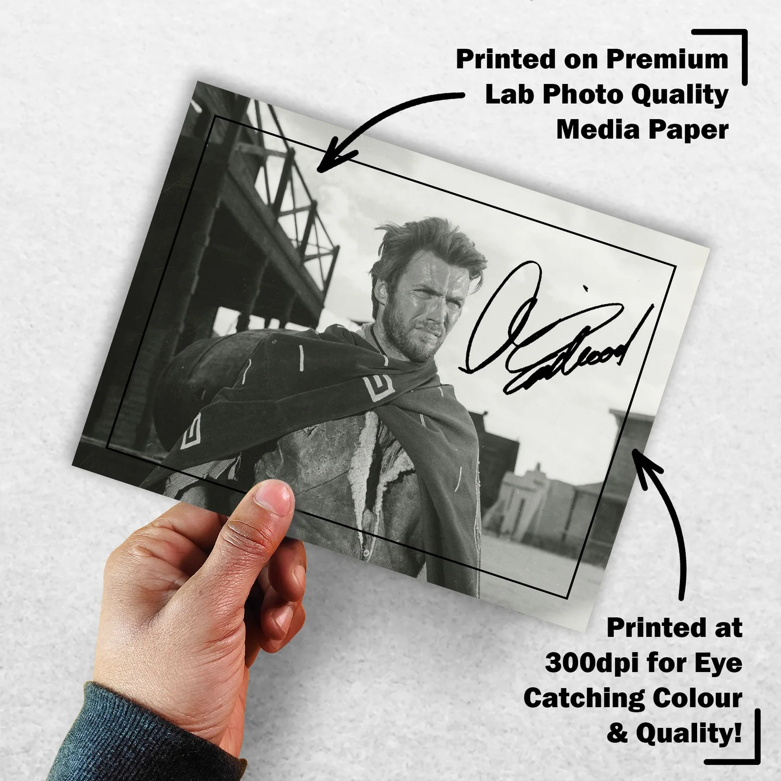 Clint Eastwood Signed Memorabilia 8x6 Pre Printed Autograph Photo Memorabilia, изображение 3