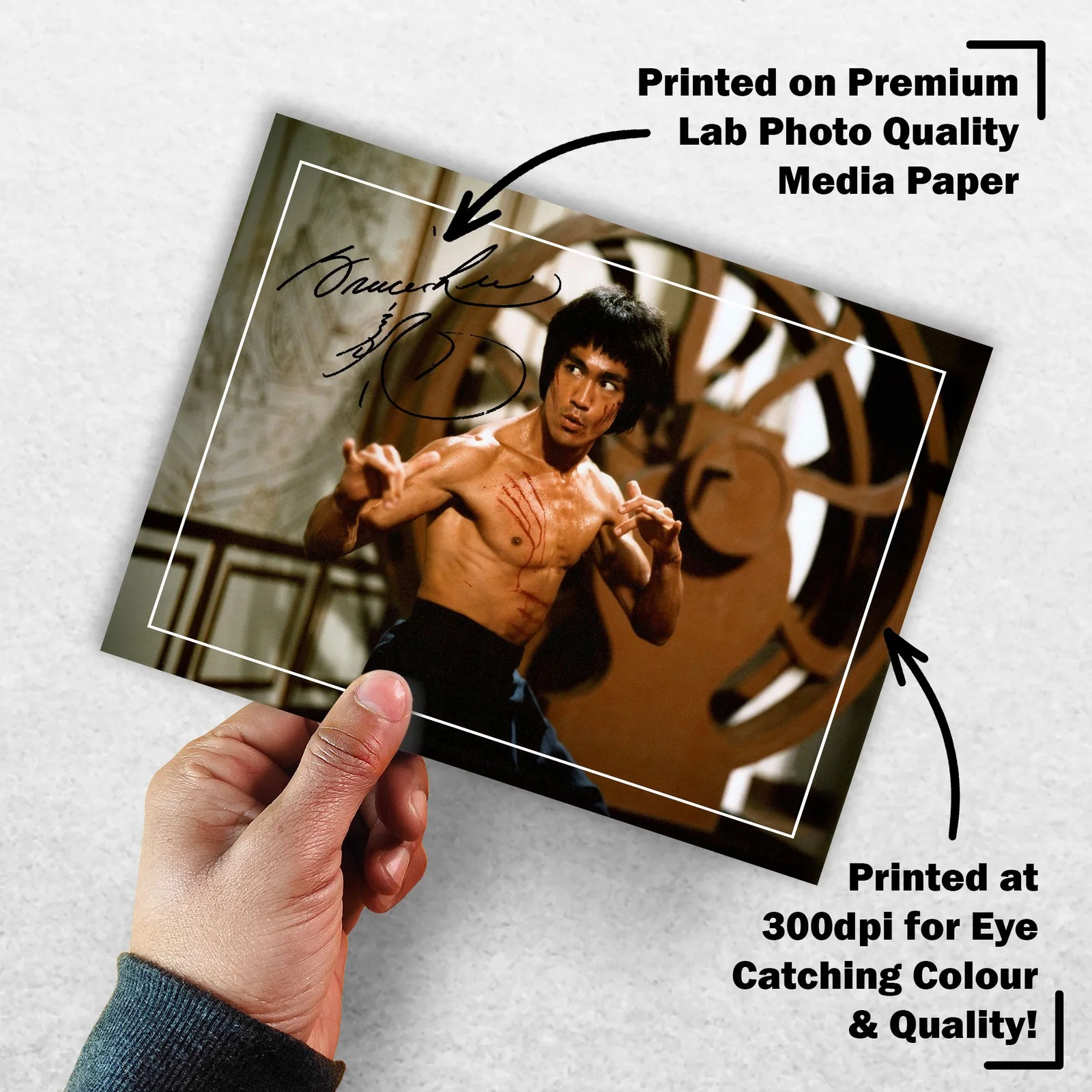 Bruce Lee Signed Memorabilia 8x6 Pre Printed Autograph Photo Memorabilia, изображение 3