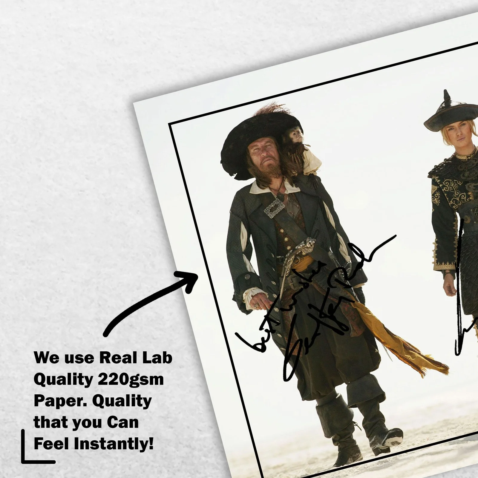 Geoffrey Rush Keira Knightley Signed Memorabilia 8x6 Pre Printed Autograph Photo, image 4