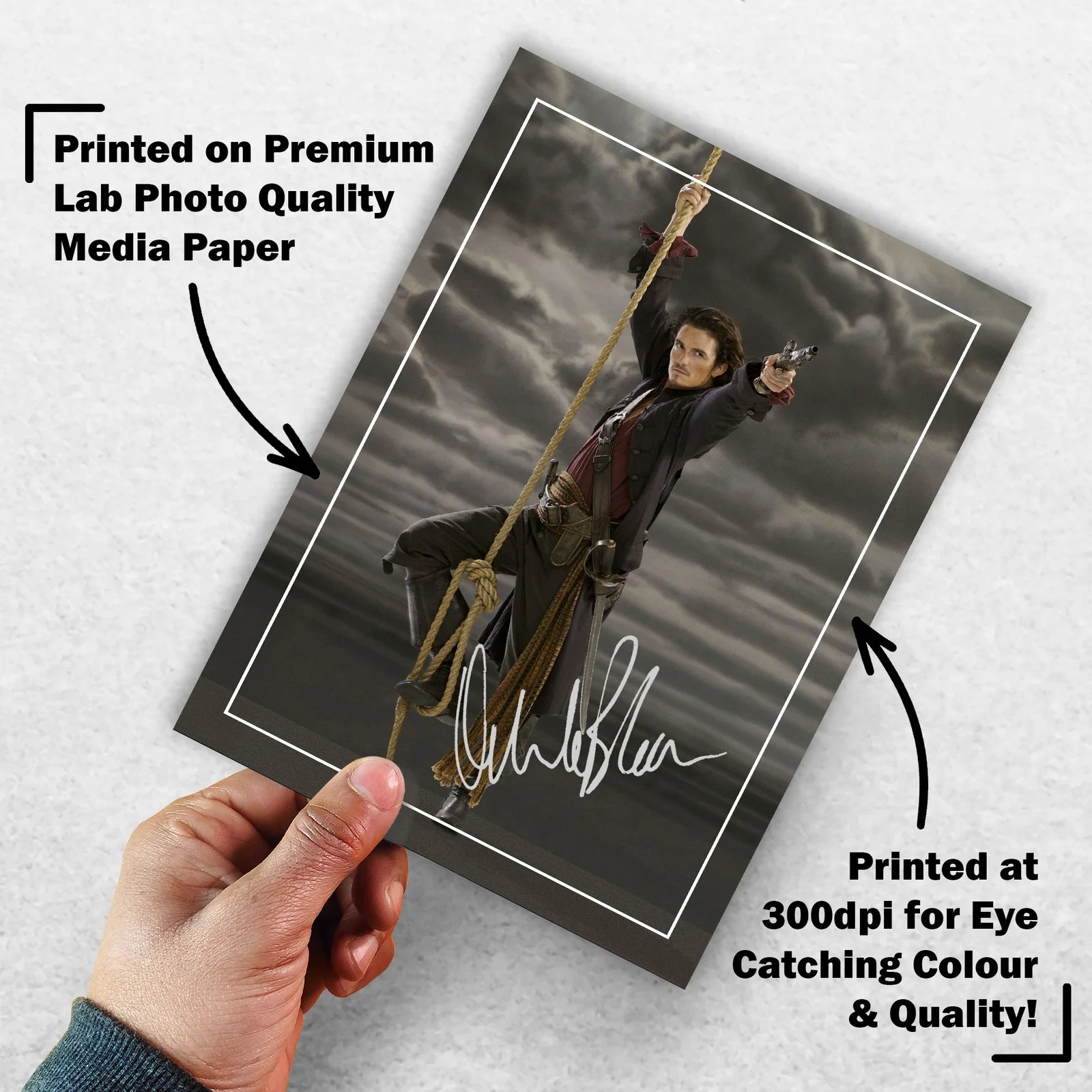 Orlando Bloom Signed Memorabilia 8x6 Pre Printed Autograph Photo Memorabilia, image 3