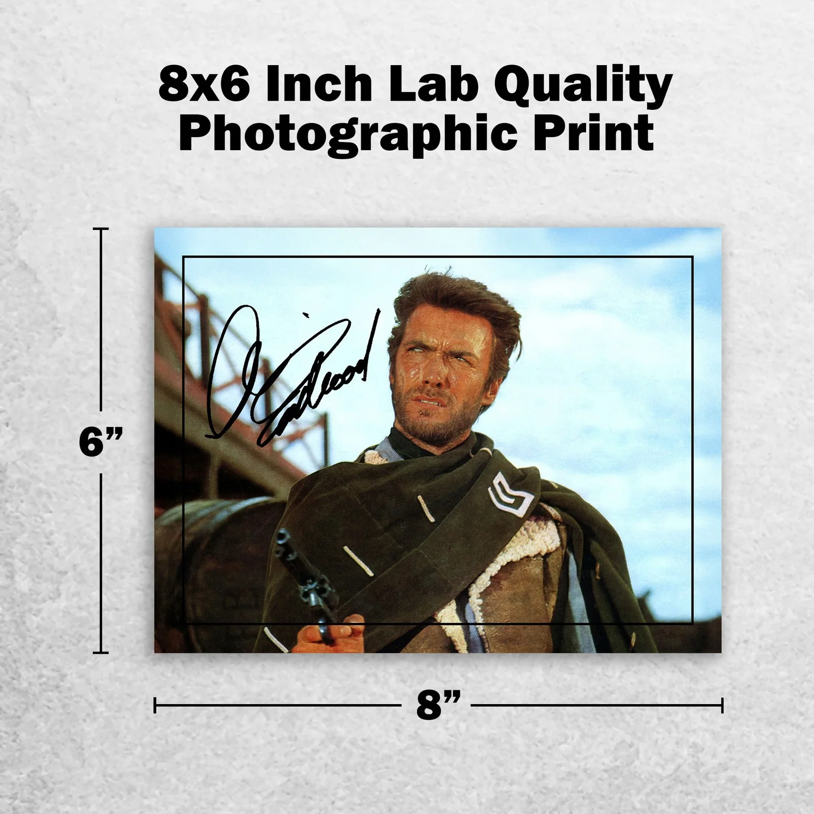 Clint Eastwood Signed Memorabilia 8x6 Pre Printed Autograph Photo Memorabilia, изображение 2