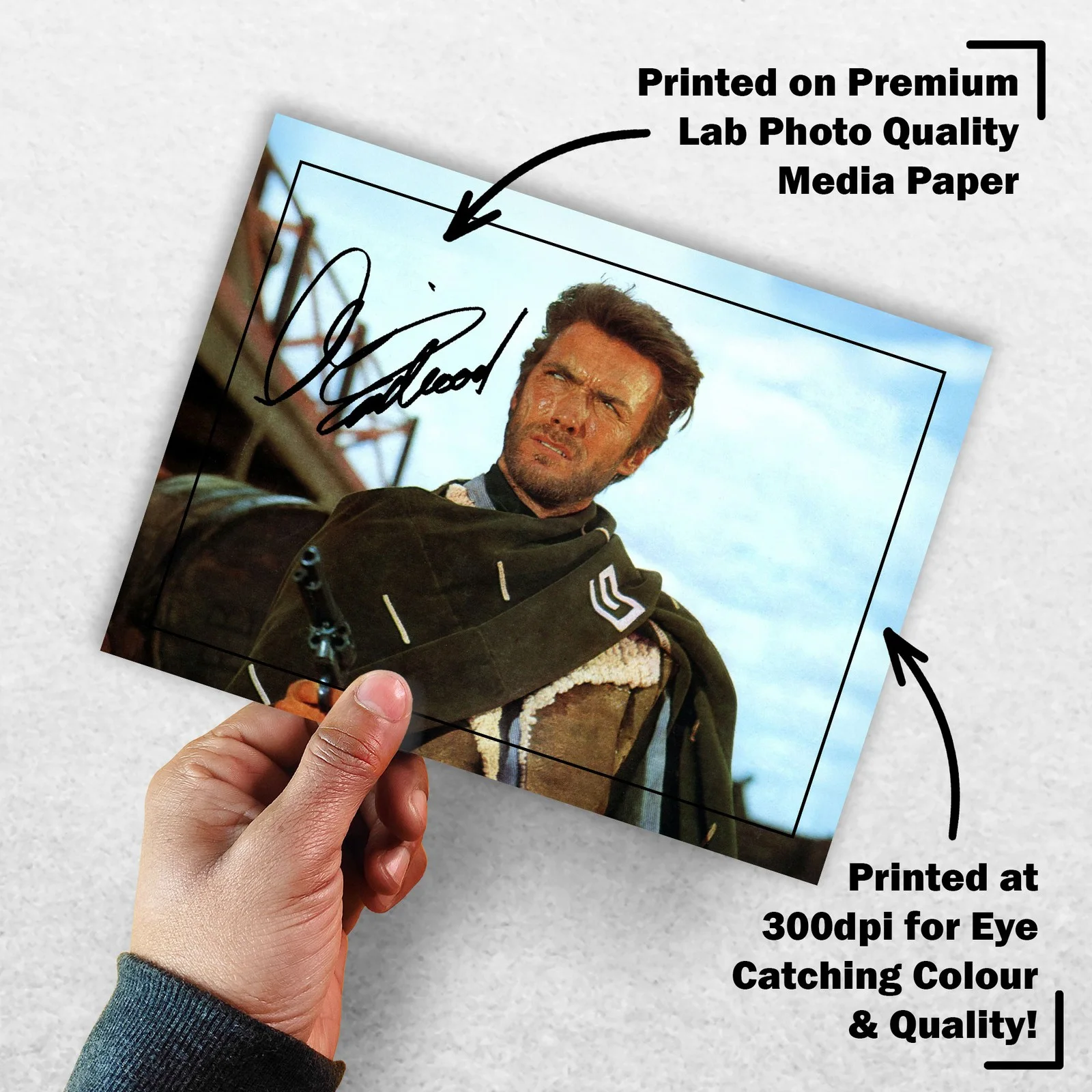 Clint Eastwood Signed Memorabilia 8x6 Pre Printed Autograph Photo Memorabilia, изображение 3