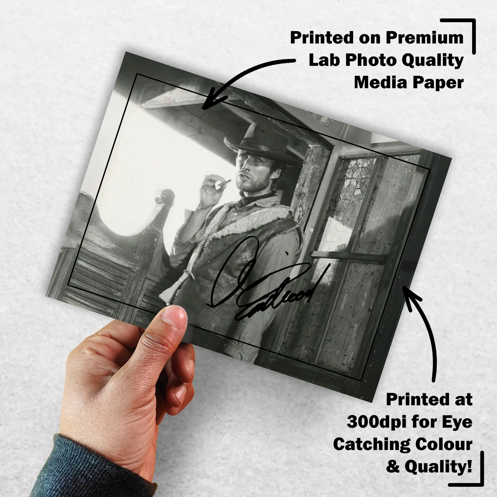 Clint Eastwood Signed Memorabilia 8x6 Pre Printed Autograph Photo Memorabilia, изображение 3