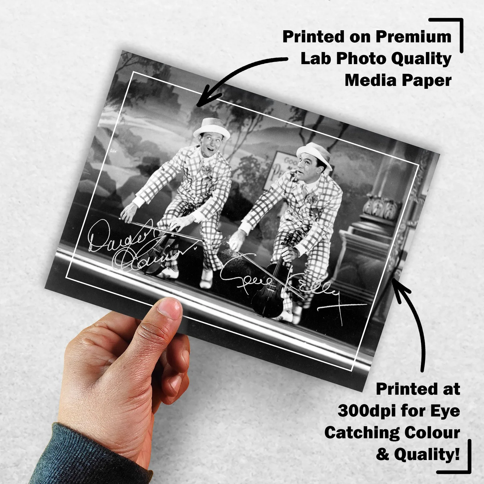 Gene Kelly Donald O'Connor Signed Memorabilia 8x6 Pre Printed Autograph Photo, изображение 3