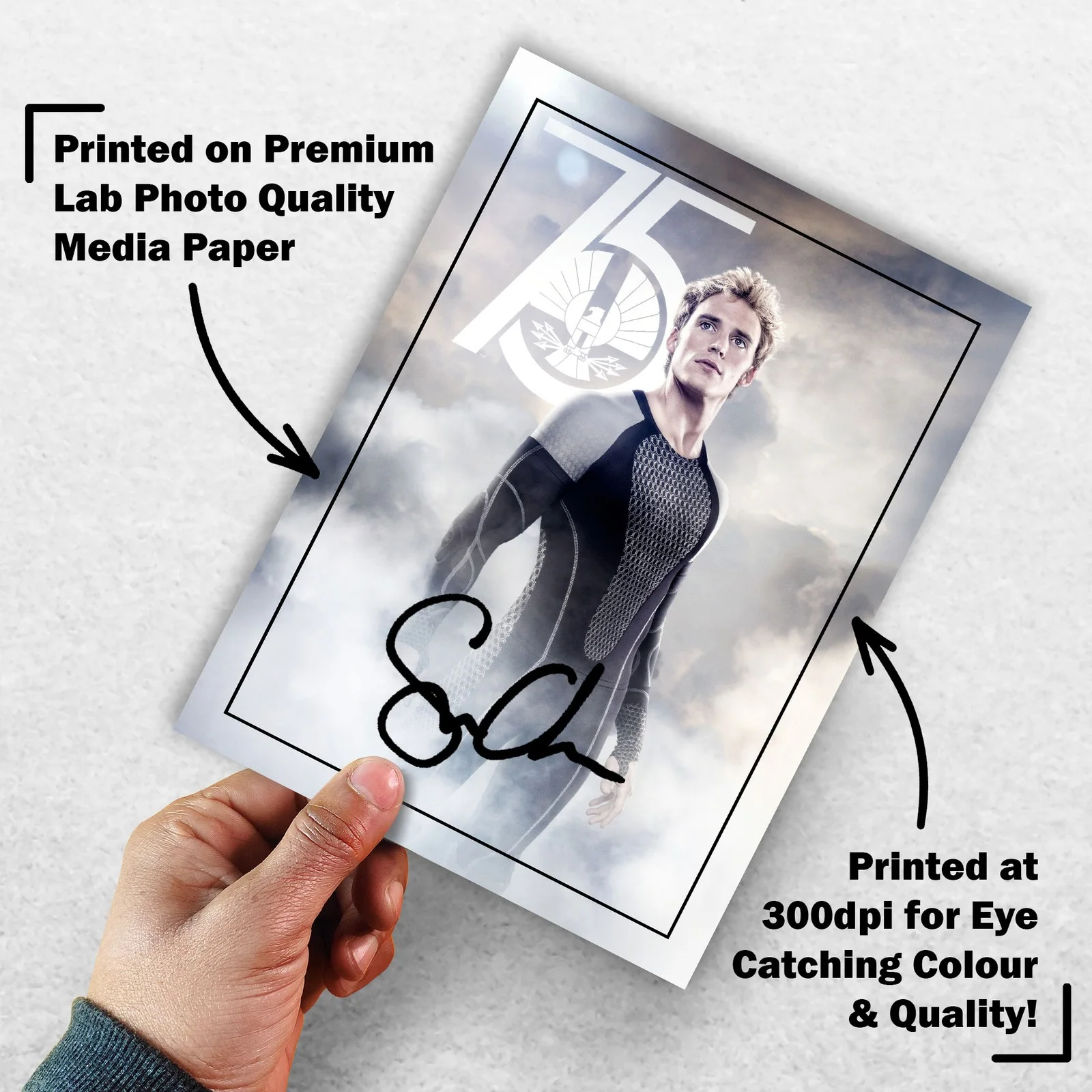 Sam Claflin 8x6 Photo Signed Memorabilia 8x6 Pre Printed Autograph Photo, изображение 3