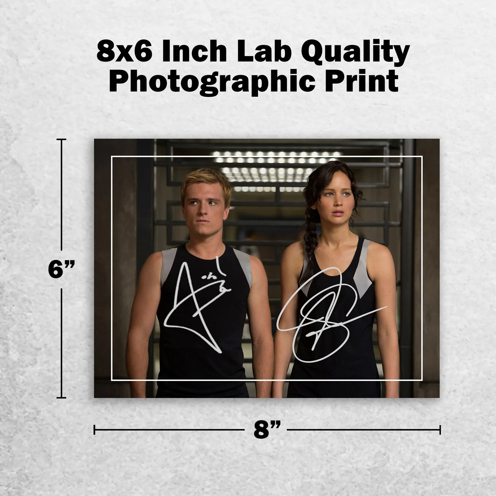 Jennifer Lawrence Josh Hutcher Signed Memorabilia 8x6 Pre Printed Autograph, изображение 2