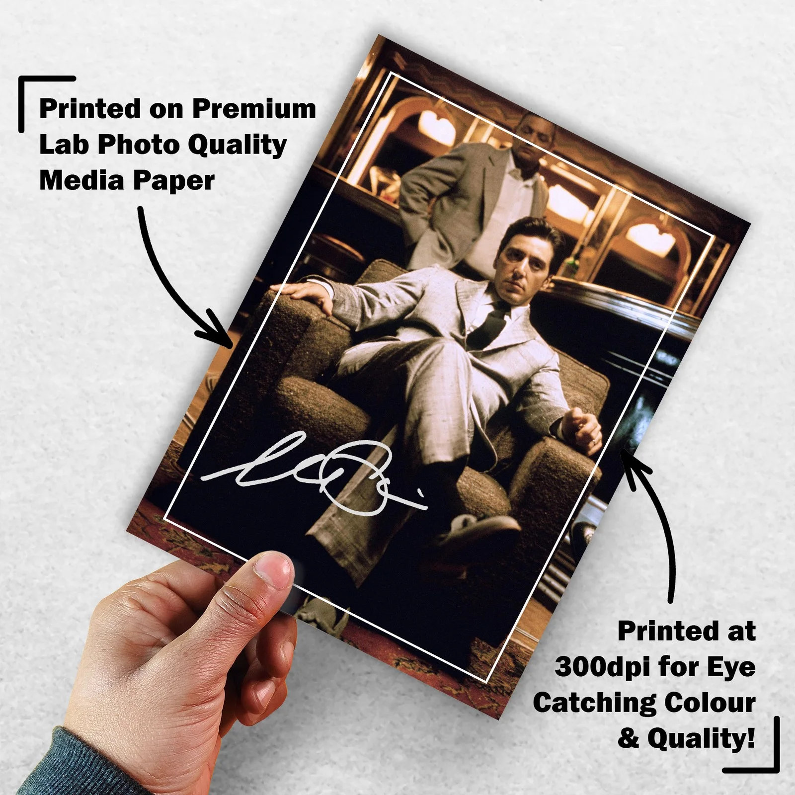 Al Pacino Signed Memorabilia 8x6 Pre Printed Autograph Photo Memorabilia, image 3