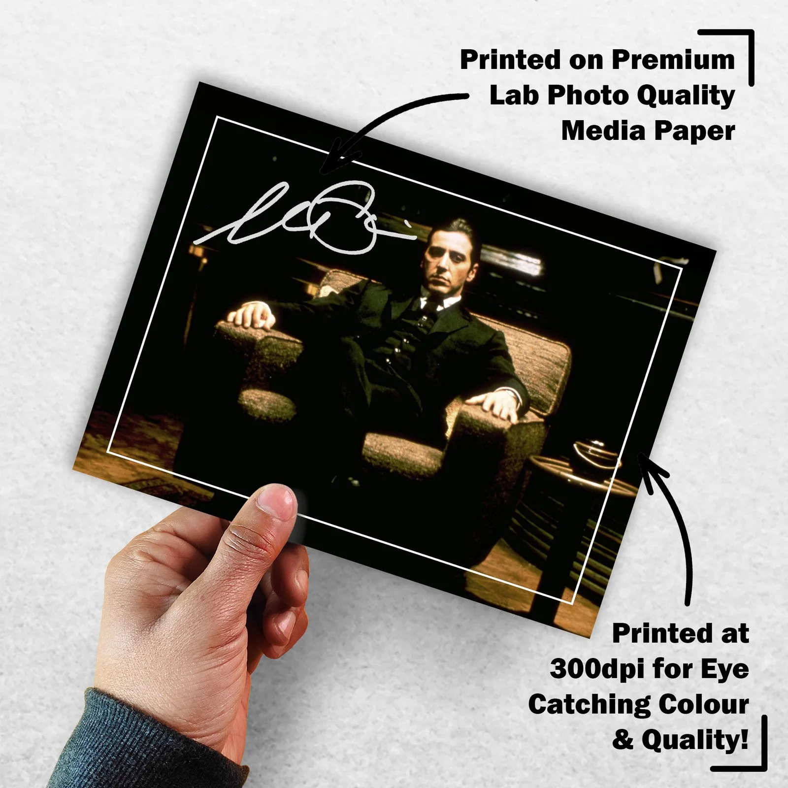 Al Pacino Signed Memorabilia 8x6 Pre Printed Autograph Photo Memorabilia, изображение 3