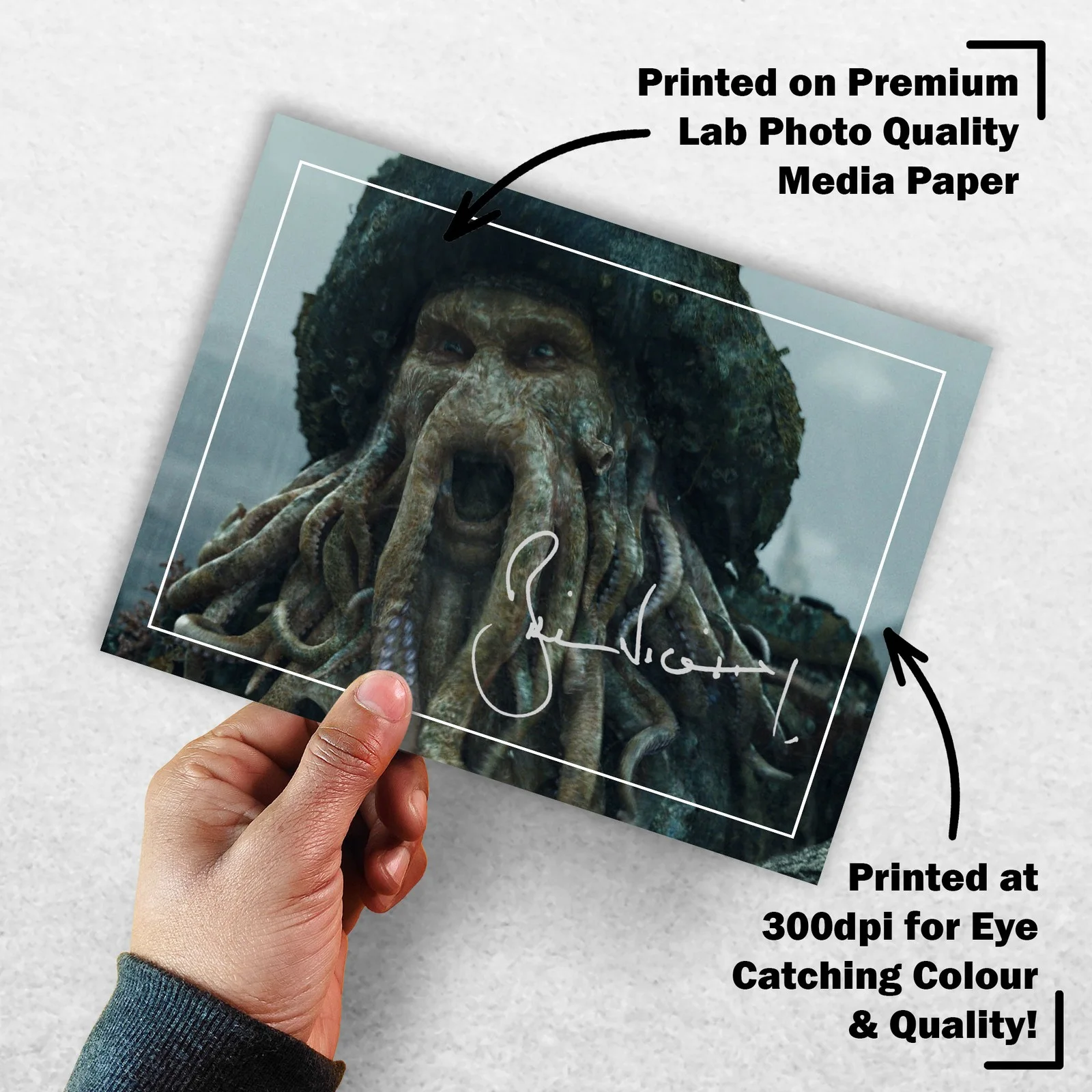 Bill Nighy 8x6 Photo Signed Memorabilia 8x6 Pre Printed Autograph Photo, изображение 3