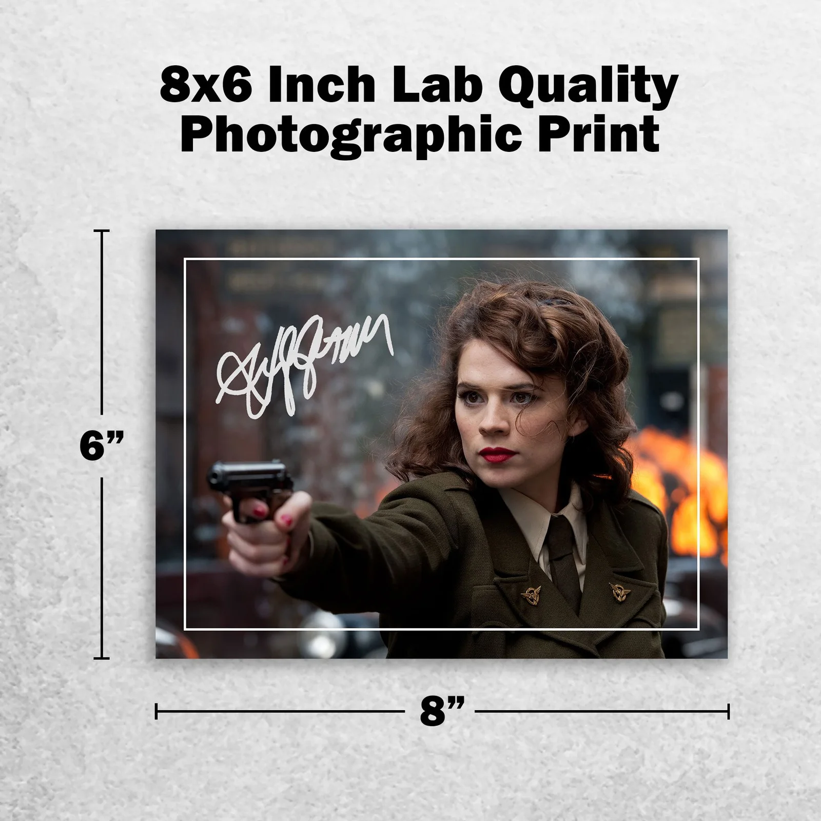 Hayley Atwell 8x6 Photo Signed Memorabilia 8x6 Pre Printed Autograph Photo, изображение 2