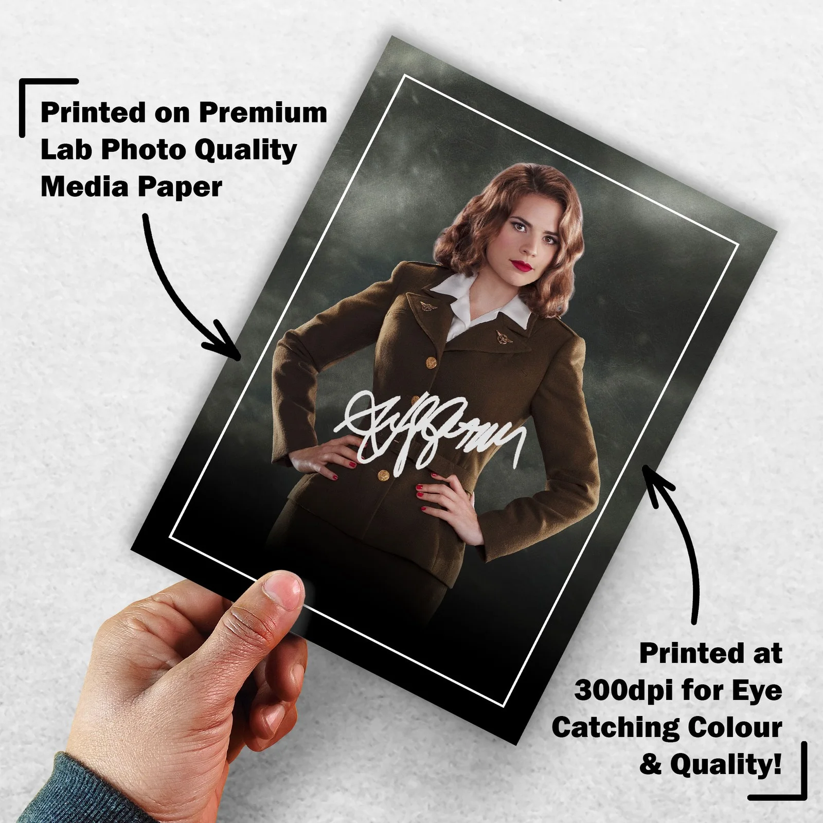 Hayley Atwell 8x6 Photo Signed Memorabilia 8x6 Pre Printed Autograph Photo, изображение 3