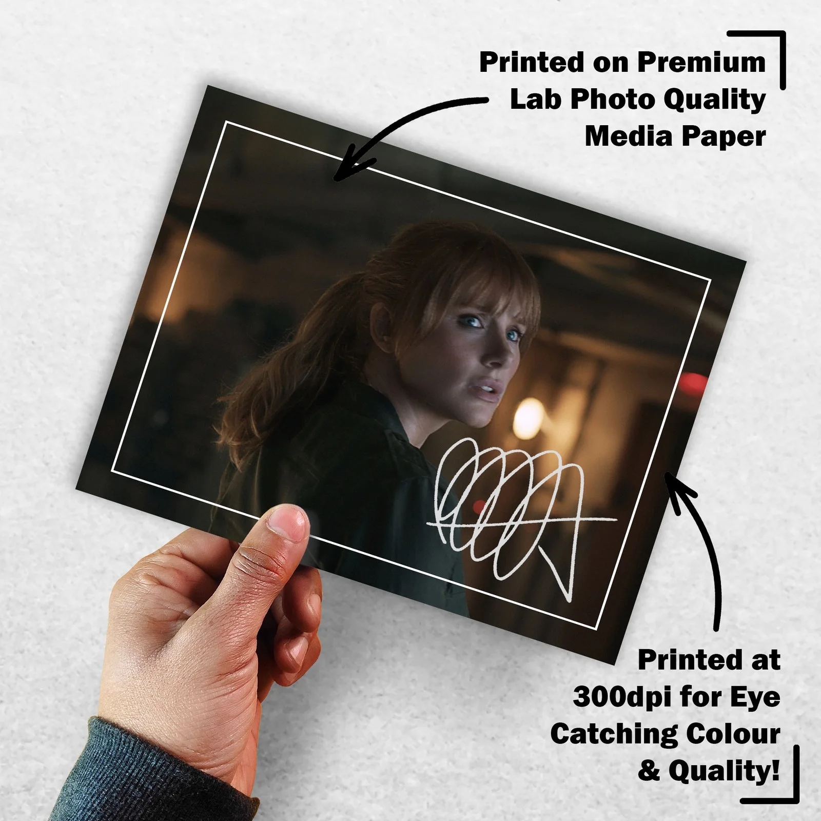 Bryce Dallas Howard 8x6 Signed Memorabilia 8x6 Pre Printed Autograph Photo, изображение 3