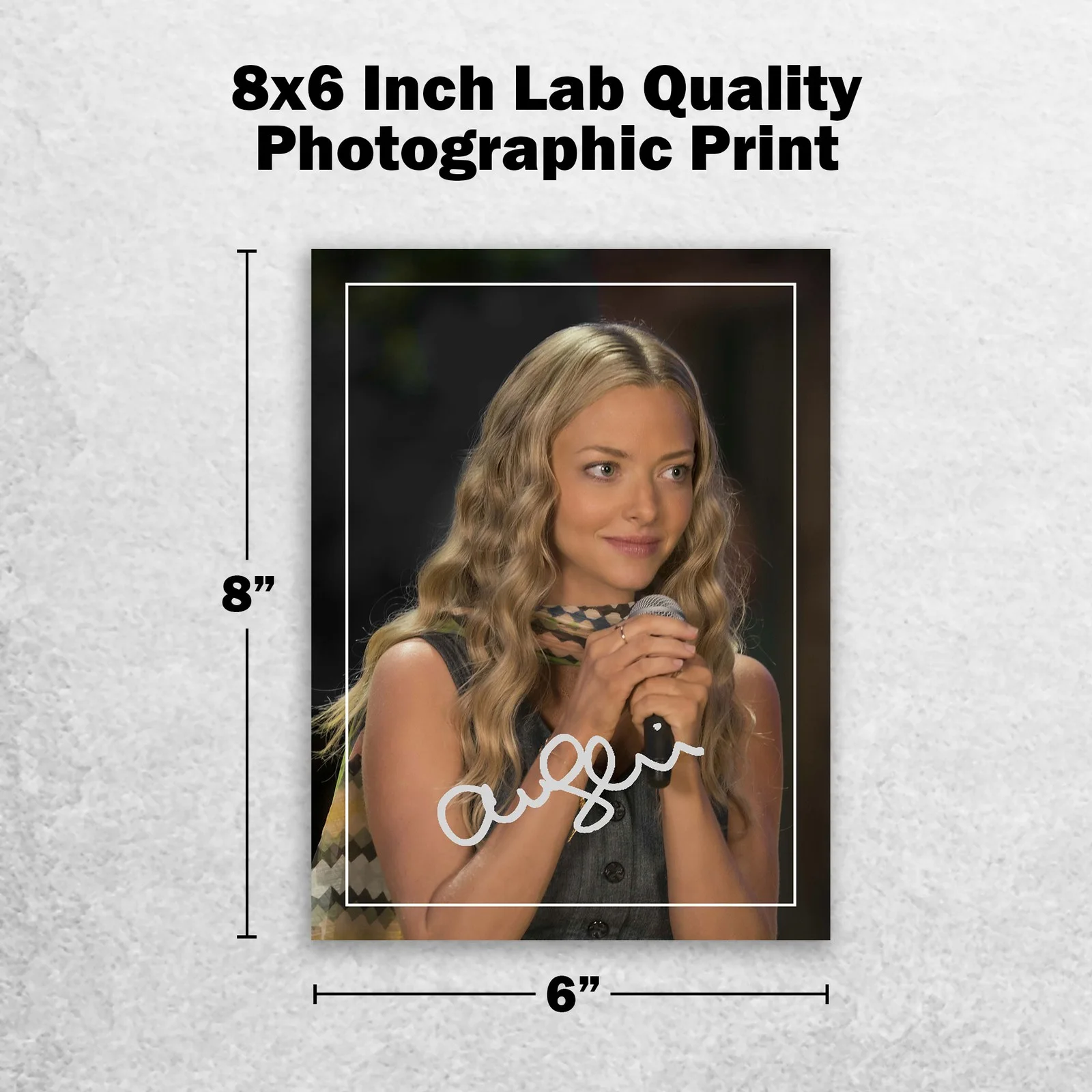 Amanda Seyfried Signed Memorabilia 8x6 Pre Printed Autograph Photo Memorabilia, изображение 2