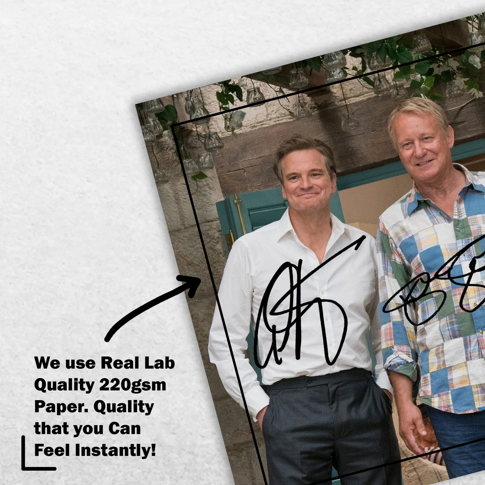 Colin Firth Stellan Skarsgård Signed Memorabilia 8x6 Pre Printed Autograph Photo, изображение 4