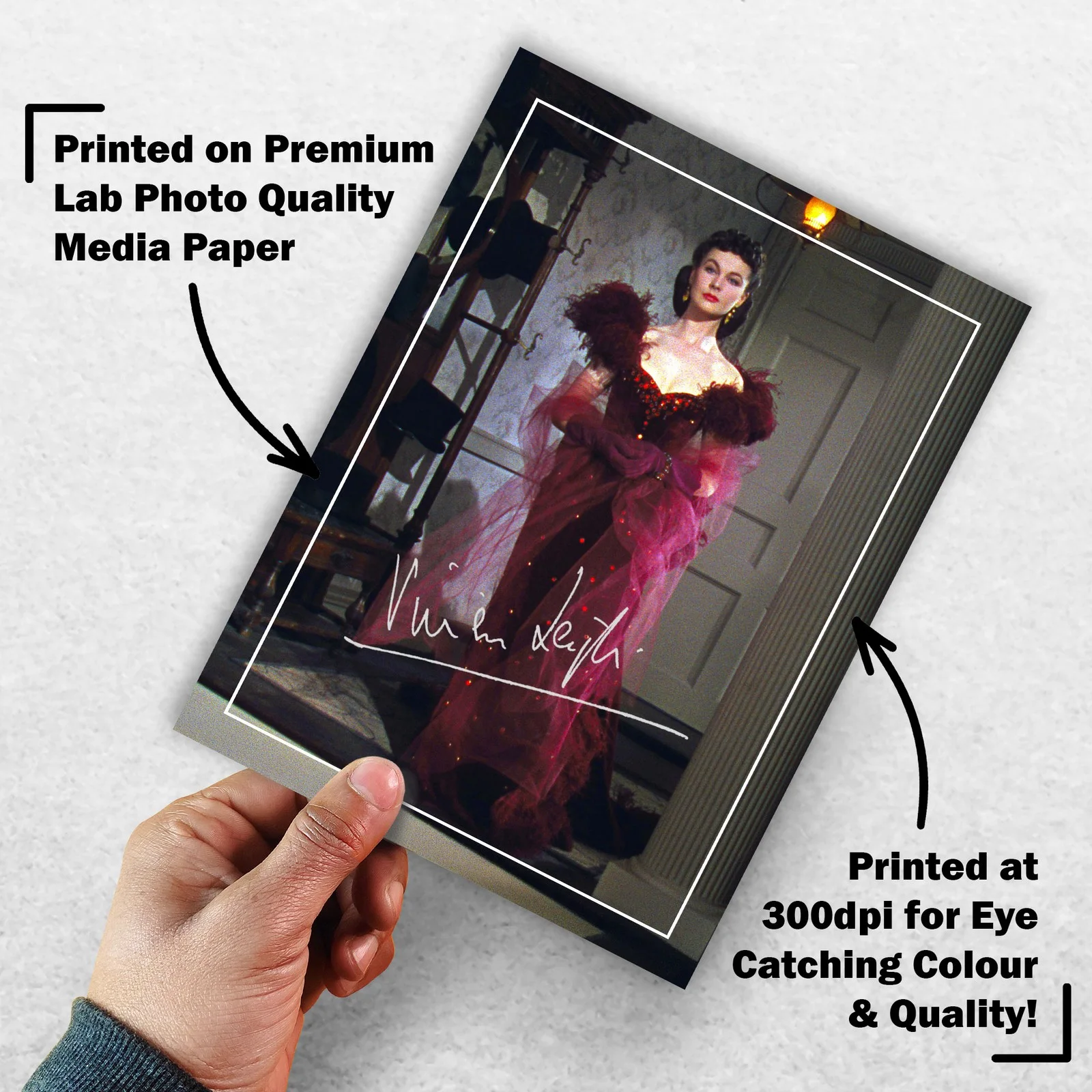 Vivien Leigh Signed Memorabilia 8x6 Pre Printed Autograph Photo Memorabilia, изображение 3