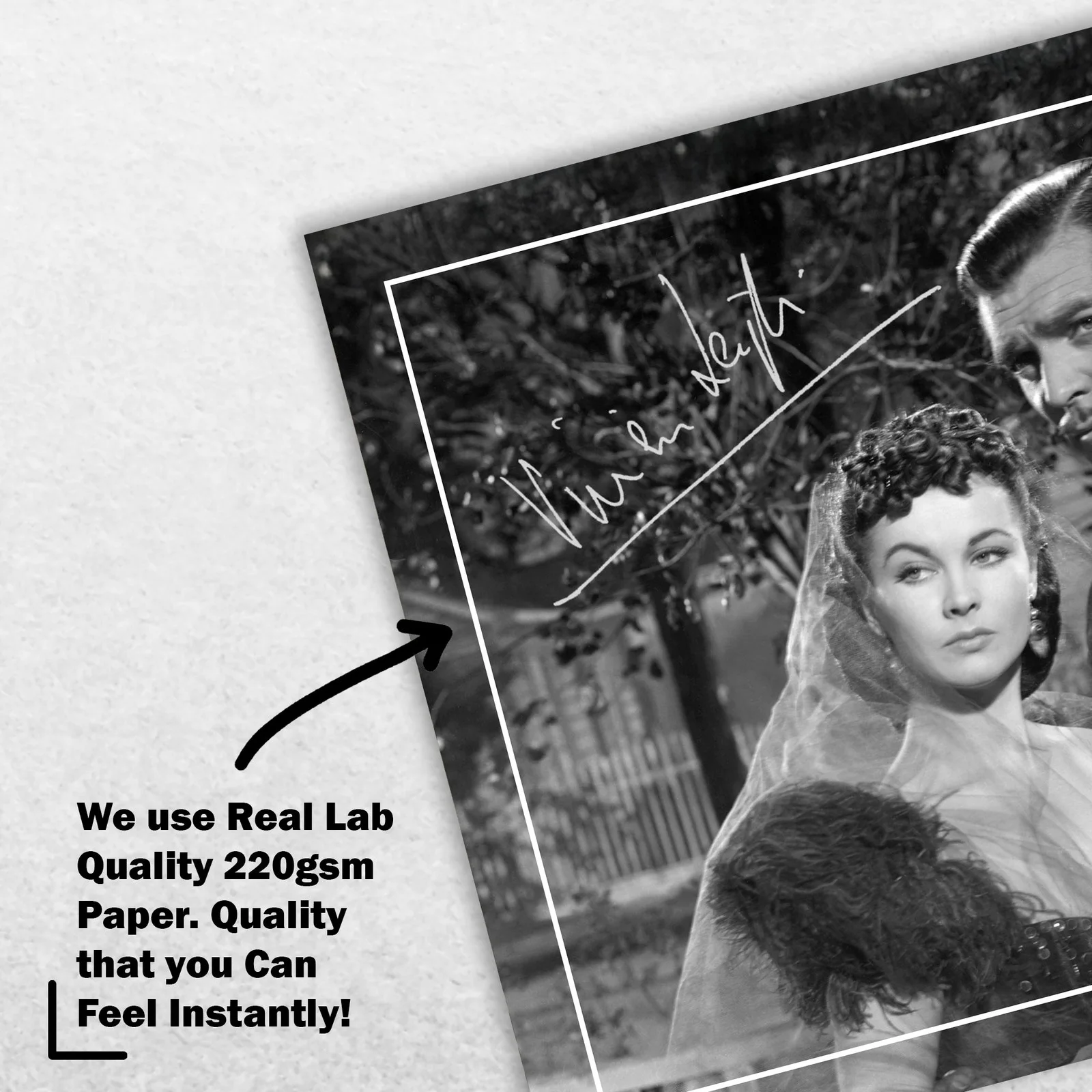 Clark Gable Vivien Leigh Signed Memorabilia 8x6 Pre Printed Autograph Photo, изображение 4