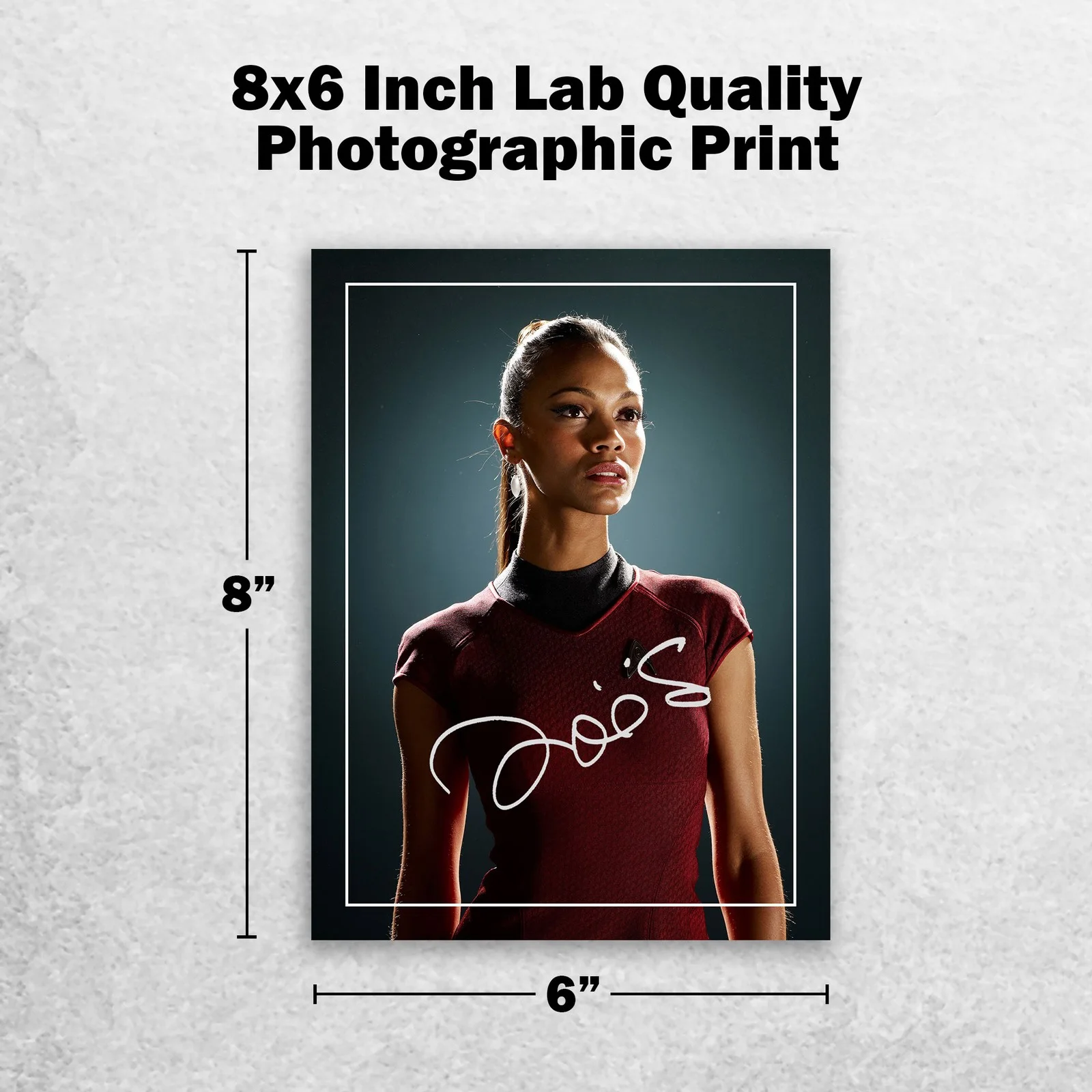 Zoe Saldana Signed Memorabilia 8x6 Pre Printed Autograph Photo Memorabilia, image 2