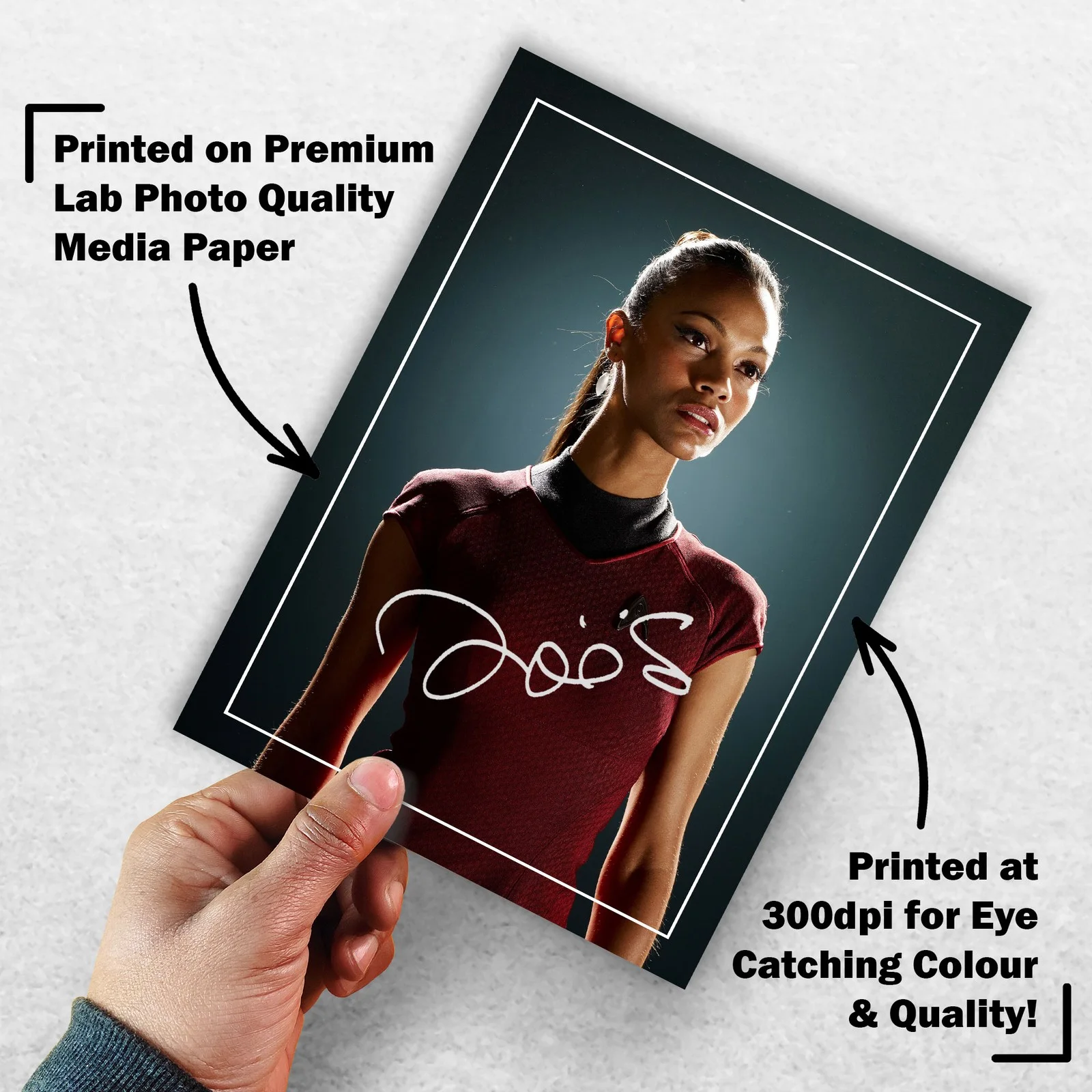 Zoe Saldana Signed Memorabilia 8x6 Pre Printed Autograph Photo Memorabilia, image 3