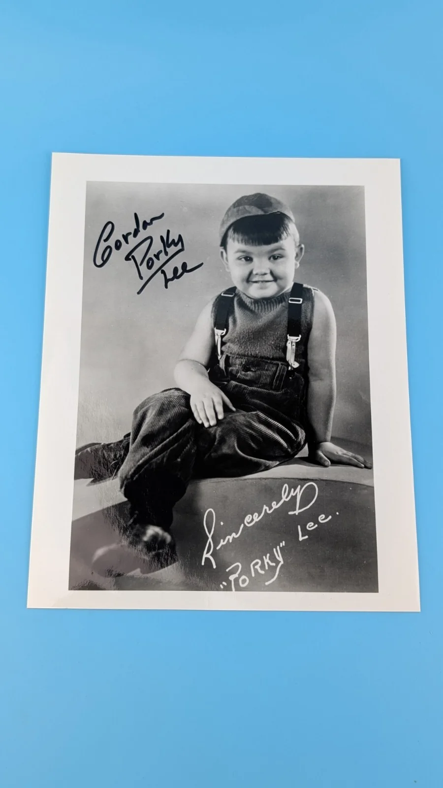 Gordon Porky Lee — Gordon "Porky" Lee 8x10 signed/autographed Photo "Our Gang" "Little Rascals"