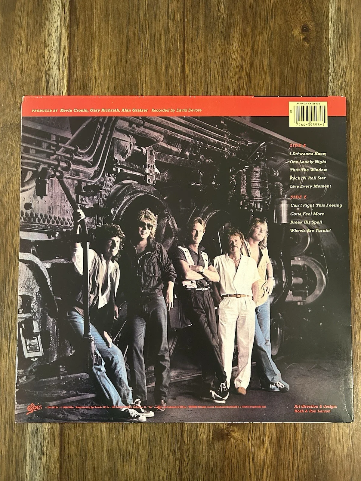 ‘REO Speedwagon’ Band Signed Vinyl Album ‘Wheels Are Turnin’ Kevin Cronin +3, изображение 2