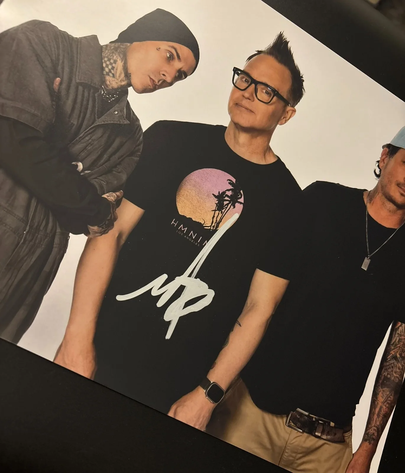 GFA Blink-182 Band Bassist * MARK HOPPUS * Signed 11x14 Photo COA, image 2